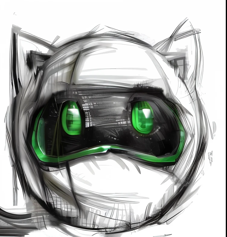 Close-up of a green-eyed cat, POV furry art, green glowing eyes, vrchat, unknown artstyle, green bulging eyes, Doodle, Green eyes!!!!, Sketchy, Green eyes!!!, large green eyes, furry paw pov art, anthropomorphic cat ninja, old sketch, Big green eyes, Green eyes, digital sketch
