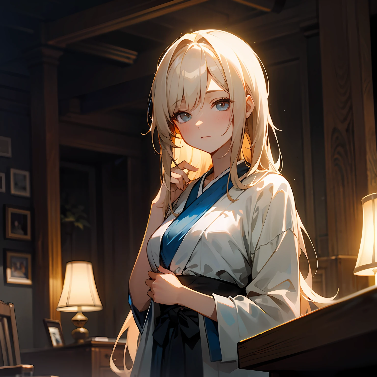 zori,glass,Long-haired girl,Vacated,Light,HD beauty CG
