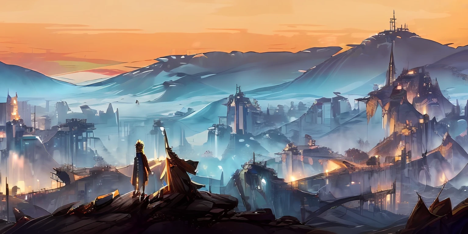 Daisaku，The beauty of DBfantasyart style overlooks European cities