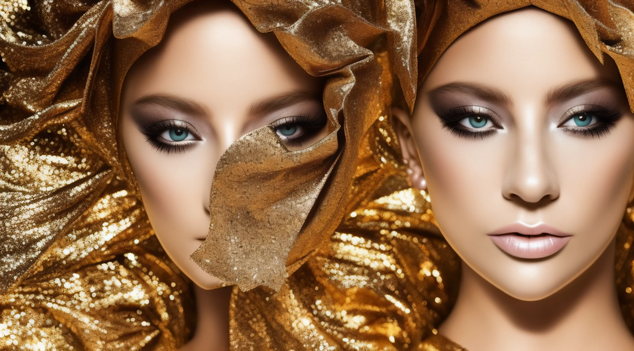 um close up de uma loira de cabelos compridos, em um vestido com uma s, three-point lighting , an album cover, Lady Gaga Artpop Act II álbum, Standing on gold leaf