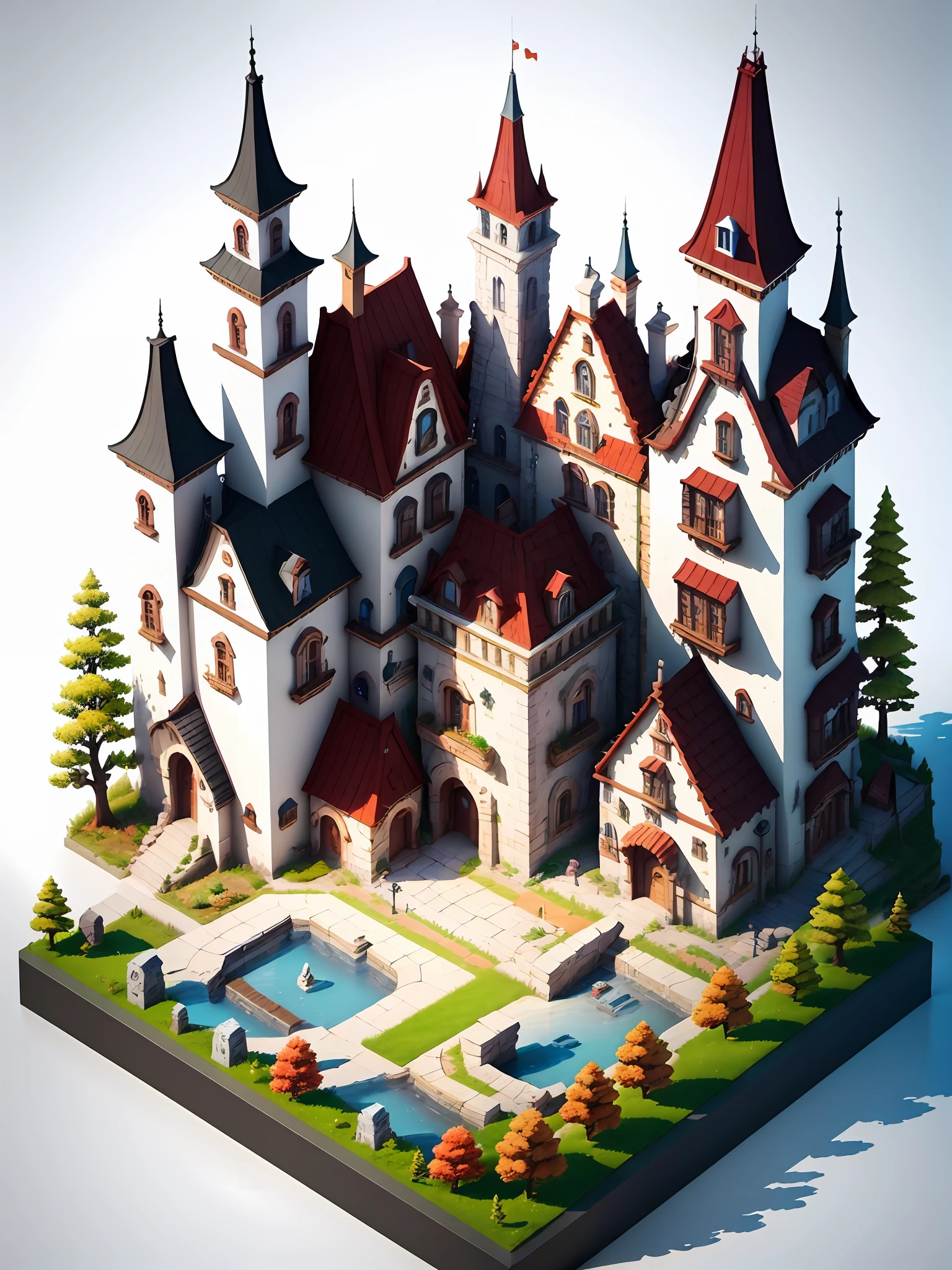 game_building,
(Attack, attack, sword,),(huge sword stuck in the roof),
(Warcraft),
middle Ages,Europe,
3D,(3D rendering),
(Isometric view),(isometric),
(stand-alone_building),
Simple,simple_lines,
simple_color,
red,
(8k, RAW photo, best quality, masterpiece:1.2),
mini\(ttp\), miniature, isometric, landscape,
Simple white background, masterpiece,