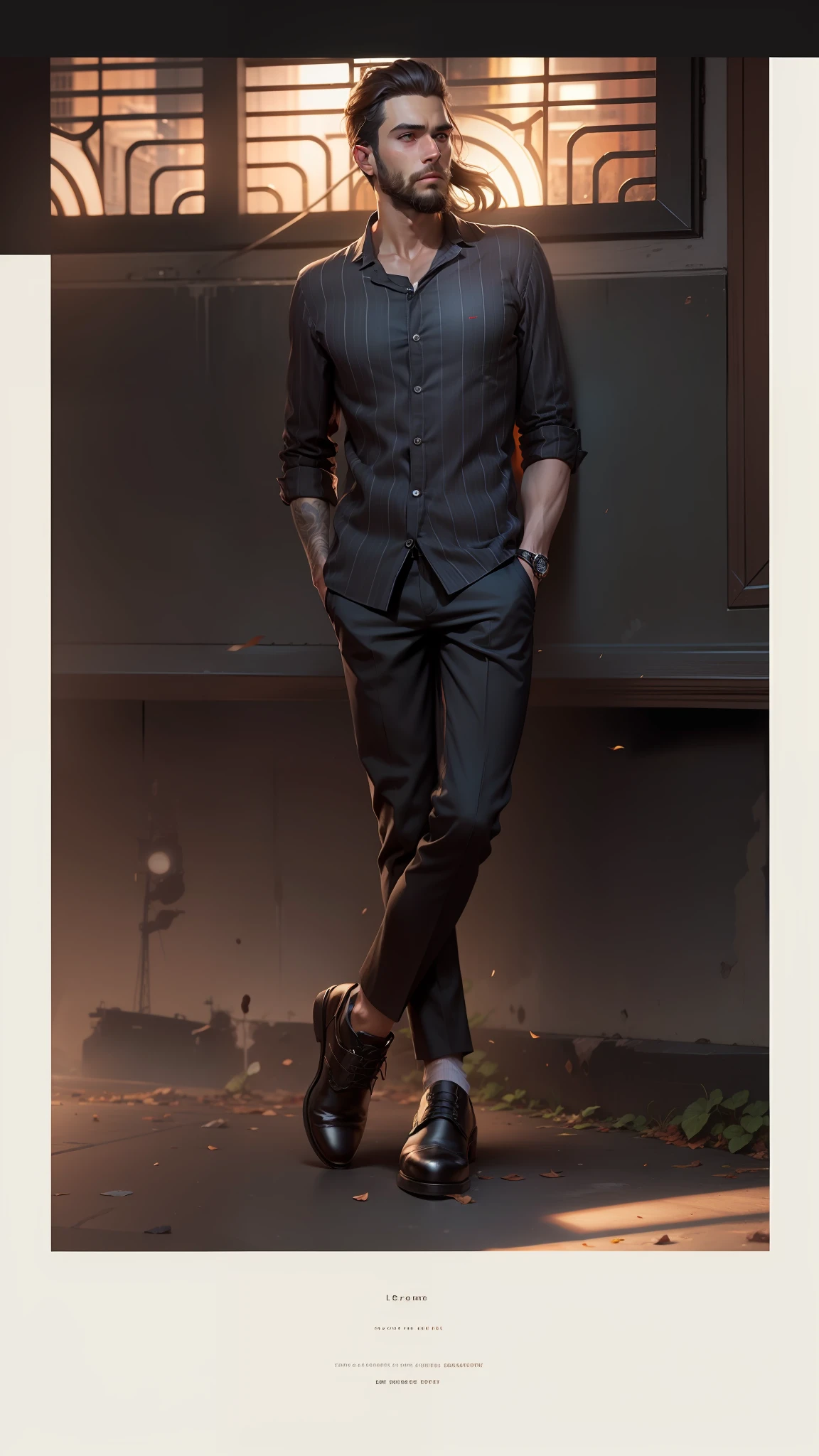 Change background cinematic handsome boy, ultra realistic face, 8k ultra realistic, short beard, stylish long hair, stylish cloths.