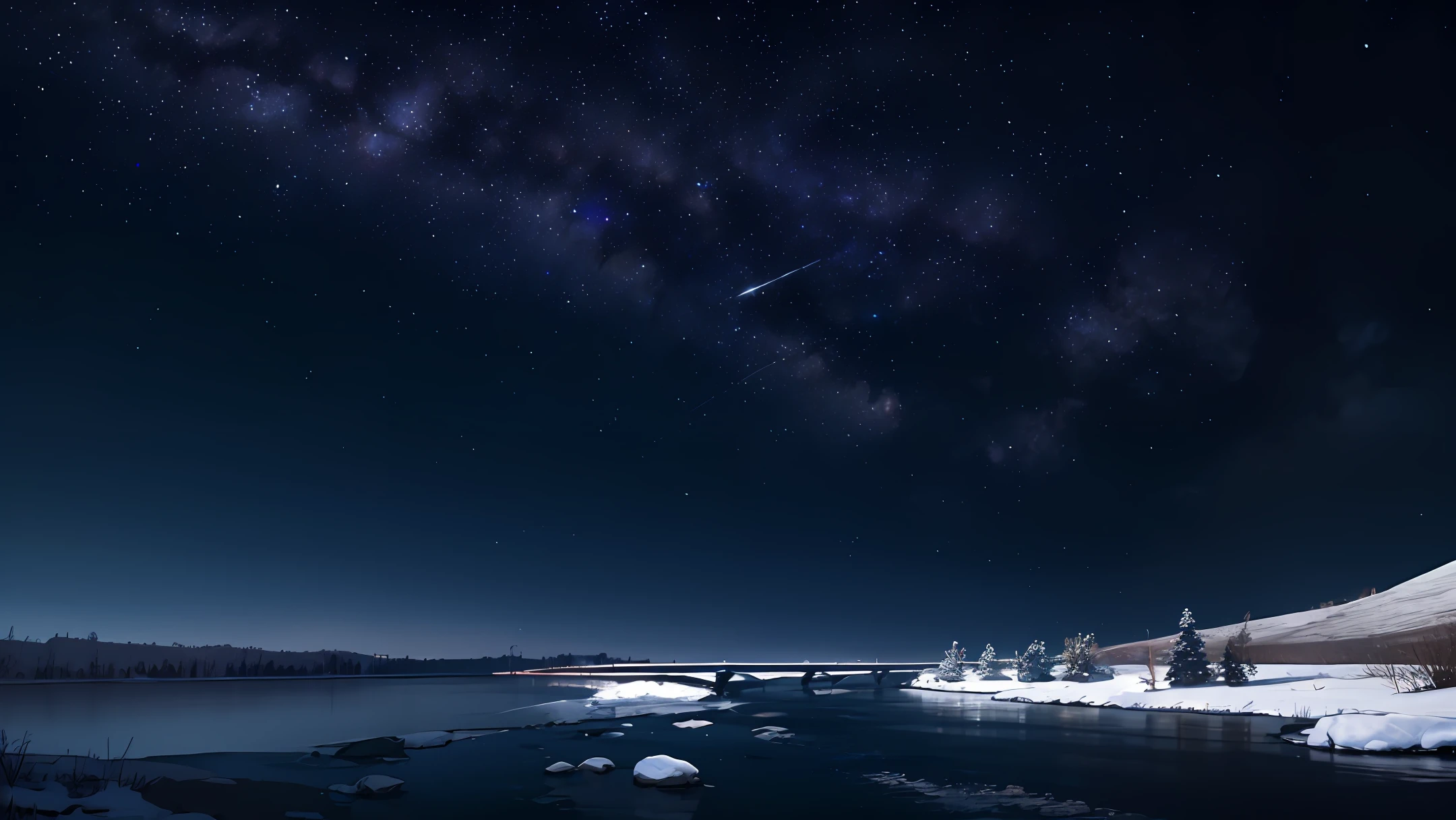 hyper realisitc,starrysky,Galaxy River,great outdoors,NOhumans,4k