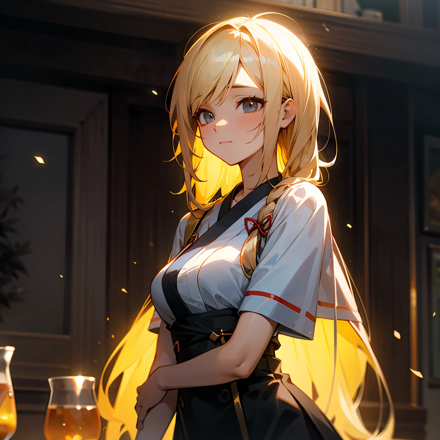 zori，glass，Long-haired girl，Vacated，Light，HD beauty CG