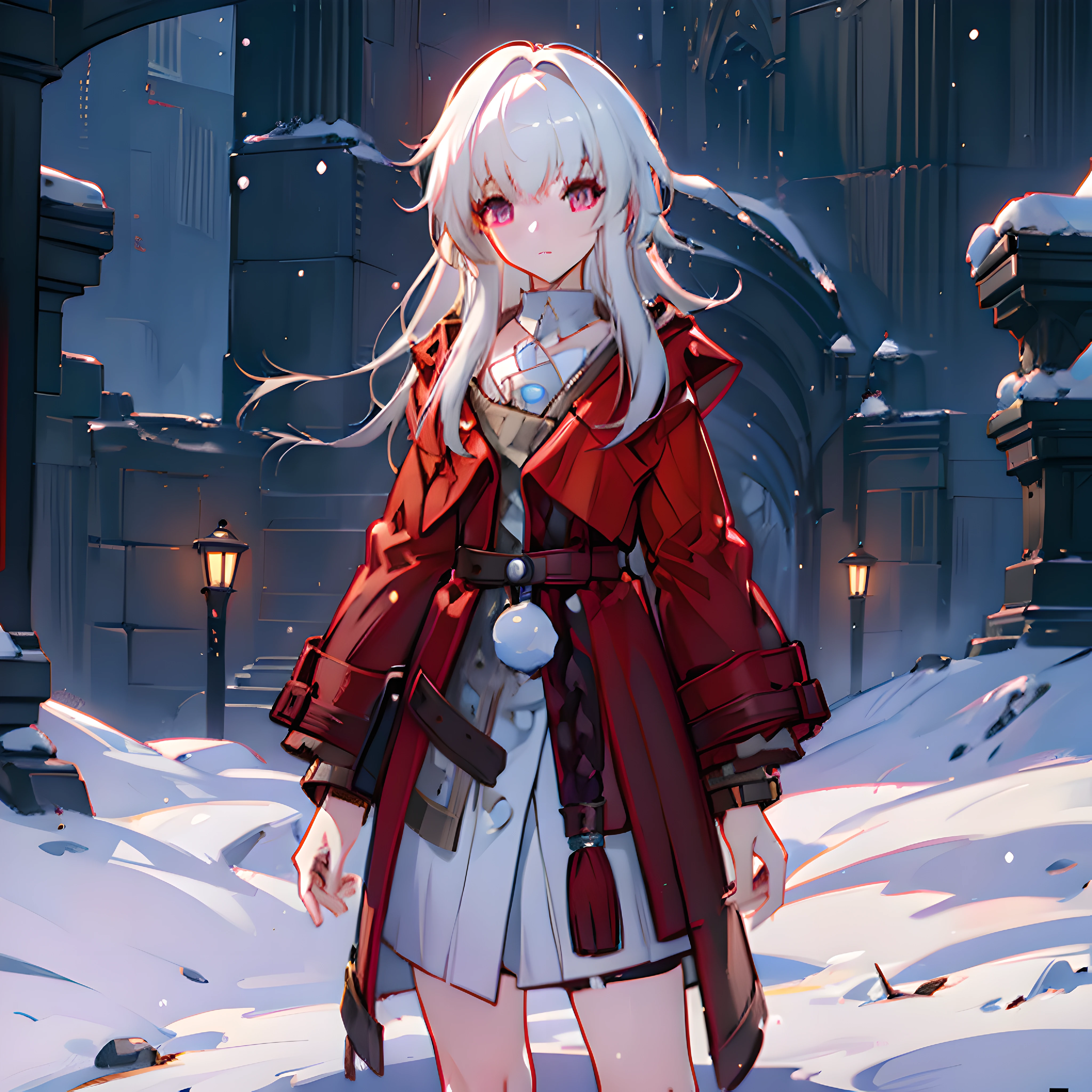Chiaroscuro, Ray tracing, Cinematic lighting, Cowboy shot, 8K, Yes, Super detail, ccurate, Best quality, Award-Awarded, Award-Awarded, A high resolution, Masterpiece, High details,Guweiz on ArtStation Pixiv, trending on artstation pixiv, detailed digital concept art, by Yang J, 2. 5 D CGI anime fantasy artwork,hyper HD,8K ,Realistic skin texture,Chiaroscuro, Ray tracing, Cinematic lighting, 8K, Yes, Super detail, ccurate, Best quality, Award-Awarded, Award-Awarded, A high resolution, Masterpiece, High details,in snow,Clear