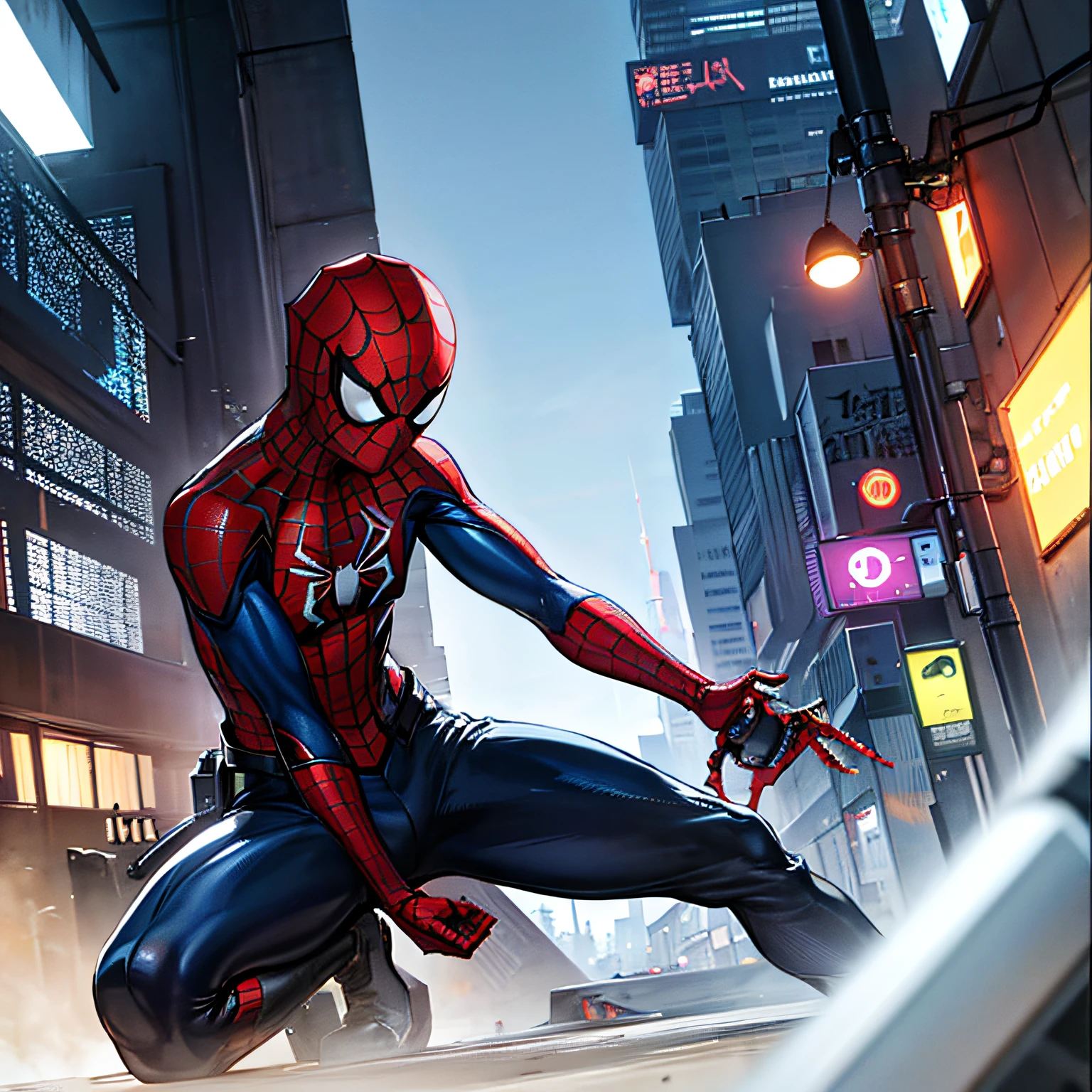 Spider-Man, Cyberpunk, 8k. --auto
