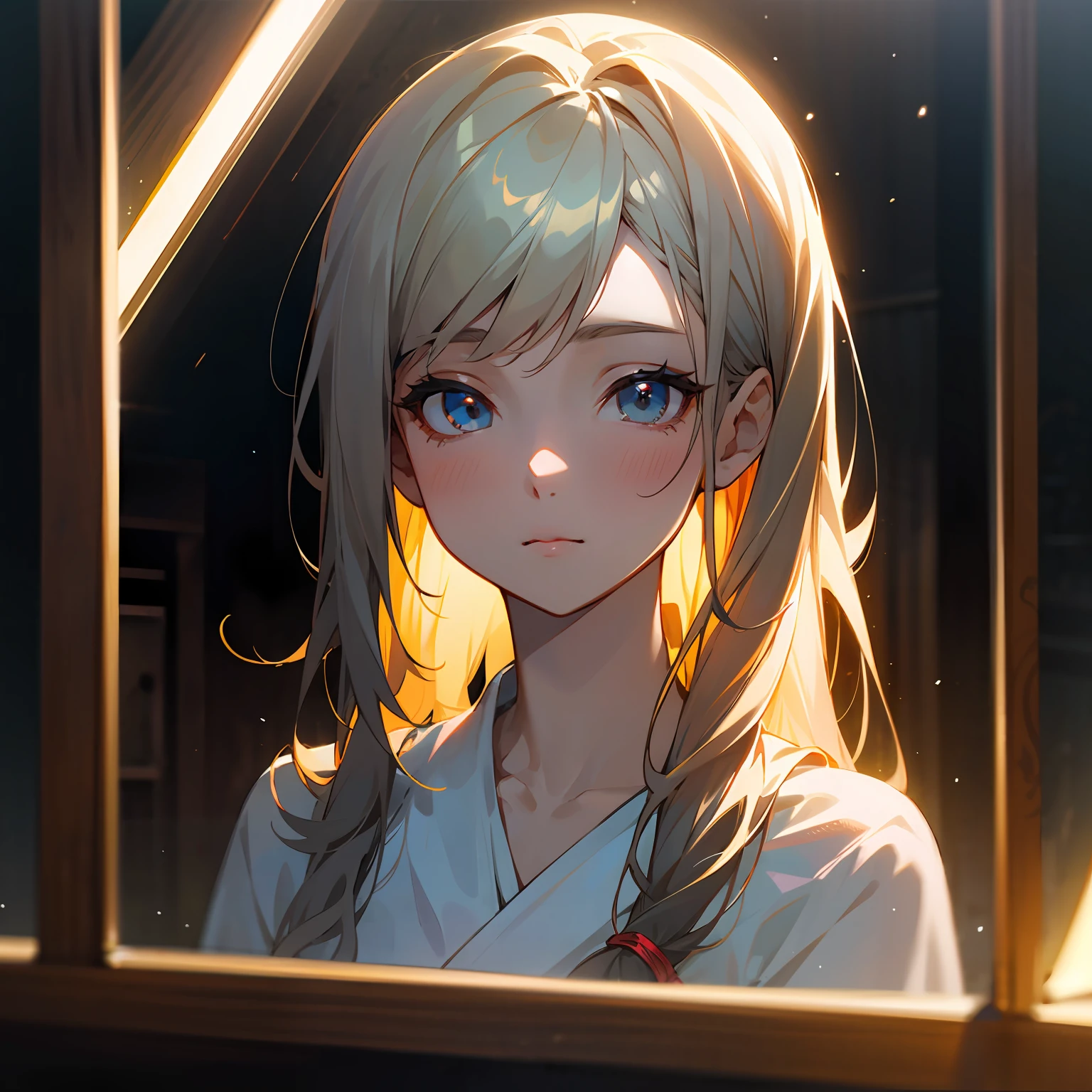 zori，glass，Long-haired girl，Vacated，Light，HD beauty CG