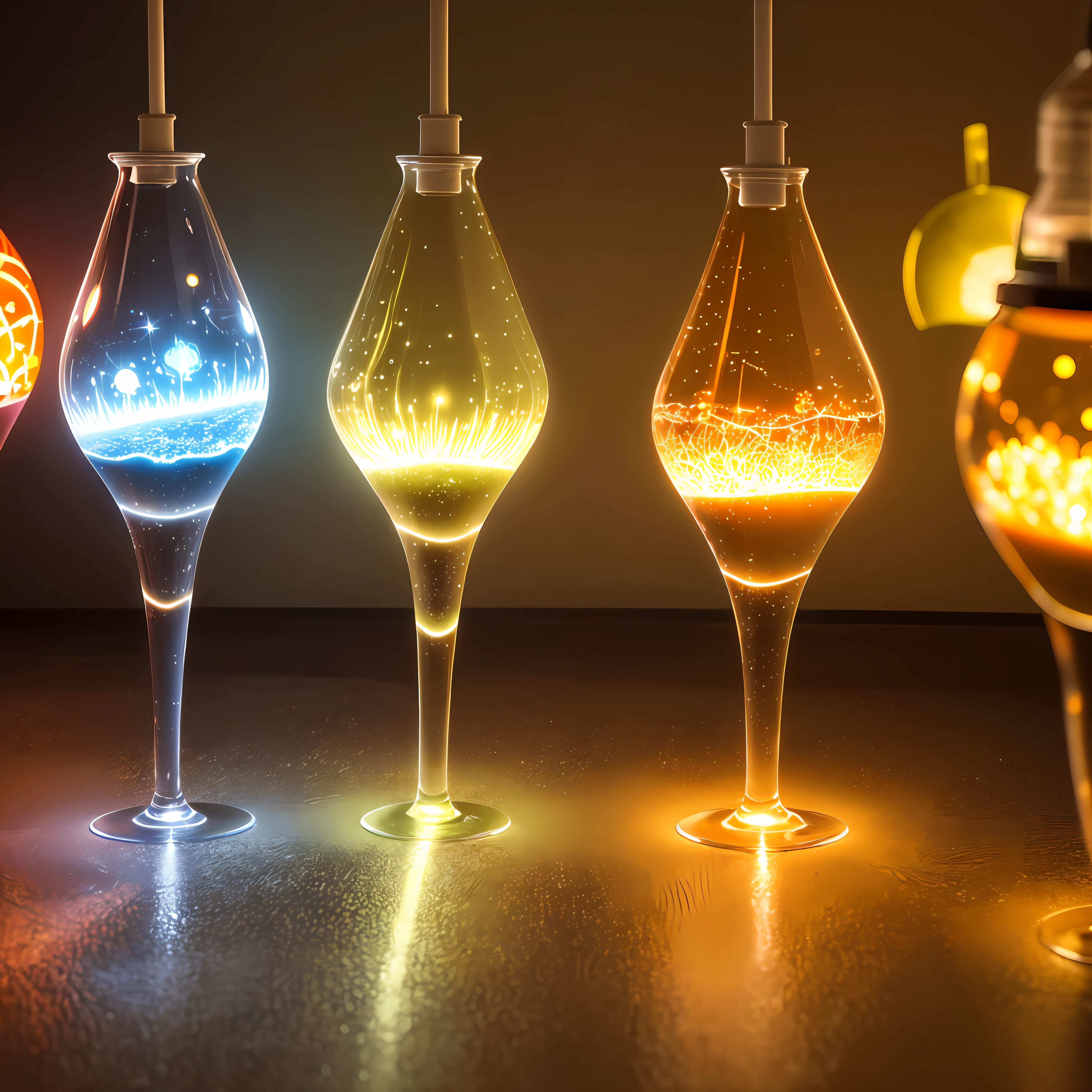 Molecules of the same size as each wavelength of visible light are collected in a certain range、When illuminated by light, lighting is created in the air。 --auto