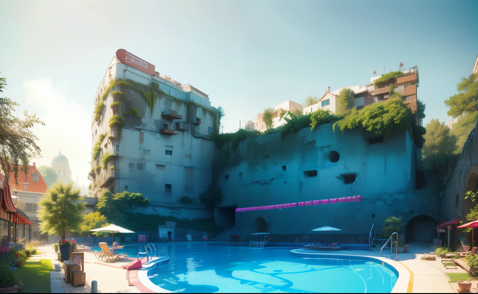 Walking by the pool --auto