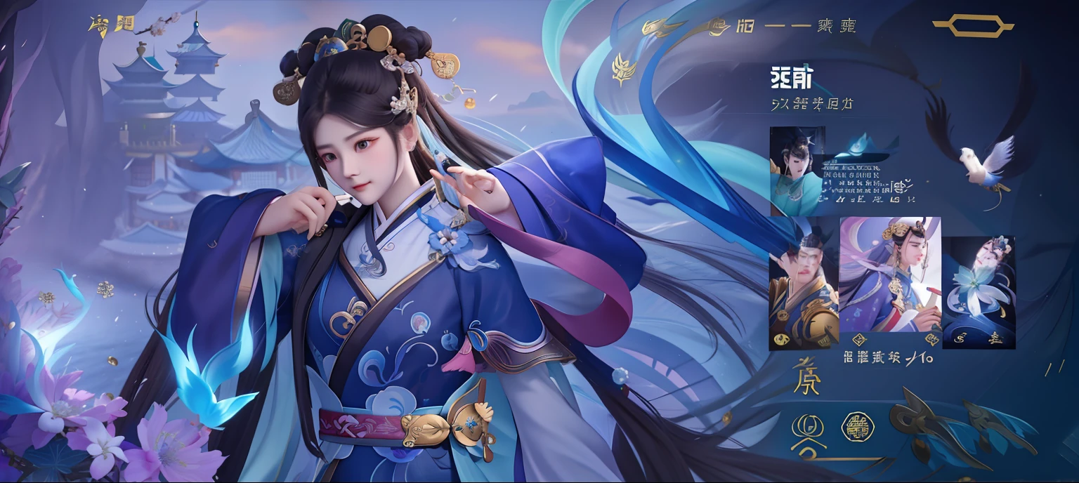 Close-up of a person holding a phone close to the screen, queen of the sea mu yanling, xianxia hero, full-body xianxia, inspired by Park Hua, Inspired by Lan Ying, Ruan Jia and Artgerm, inspired by Ju Lian, heise jinyao, inspired by Cao Buxing, inspired by Zhou Wenjing