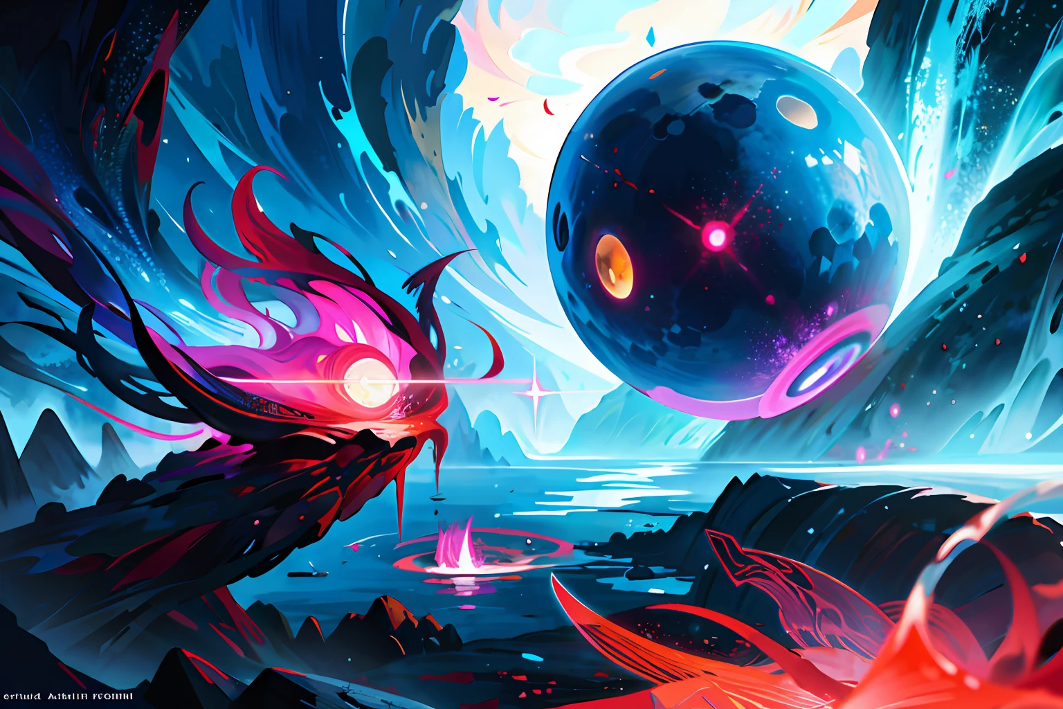 (masterpiece, best quality:1.2), illustration, 8k wallpaper, colorful,
(portal:1.1), (otherworldly creature:1.2), (magical energy:1.1), (floating debris:1.05), (dark and mysterious environment:1.05), (multiple arms:1.05), (glowing third eye:1.1), (bright light:1.05), (illumination:1.05), (fantasy:1.15), (surreal:1.1), (enigmatic:1.05), (intriguing:1.05), (ethereal:1.08), (mystical:1.1), (cosmic:1.05), (interdimensional:1.1), (unearthly:1.05), (spellbinding:1.1), (unforgettable:1.05),
(fantasy art:1.1), (digital art:1.05), (magical realism:1.08), (epic:1.1), (concept art:1.05), (highly detailed:1.1), (cinematic:1.05), (surrealism:1.05), (mystery:1.05), (astonishing:1.1), (by Andrey Surnov:1.05), (mind-bending:1.1), (fascinating:1.05), (unbelievable:1.05), (otherworldly landscapes:1.1), (breathtaking:1.05), (incredible:1.05), (portal opening:1.05)