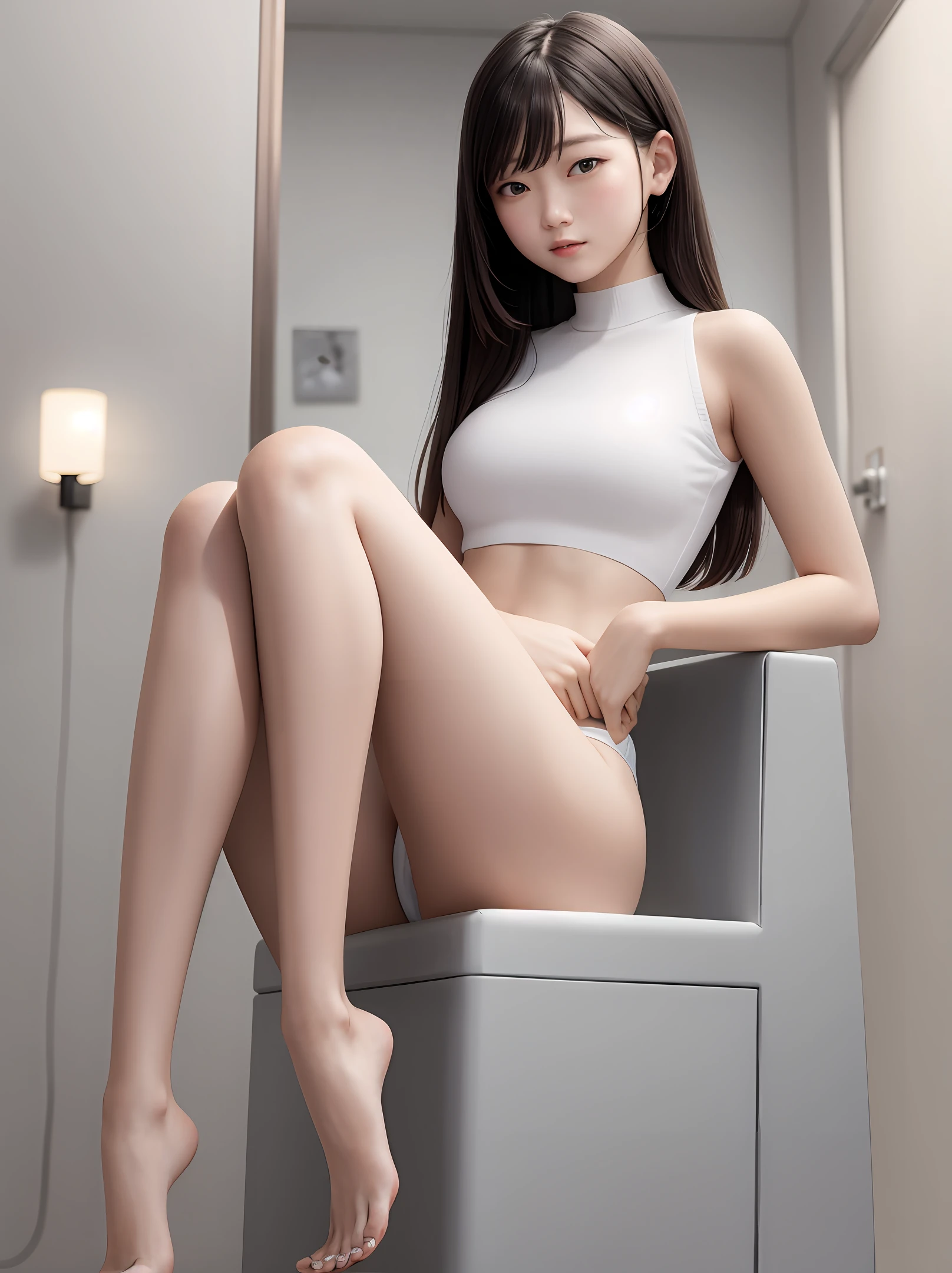 one-girl,18yr old, rays of sunshine, Clear face, Clean white background, tmasterpiece, super detailing, Epic composition, hyper HD, high qulity, extremely detaile, offcial art, Uniform 8k wallpaper, super detailing, 32k -- v 6,比基尼,legs are open,pantyless,Vulvar shape
