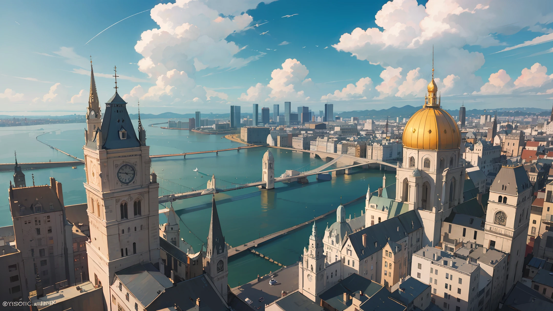 The golden city floats