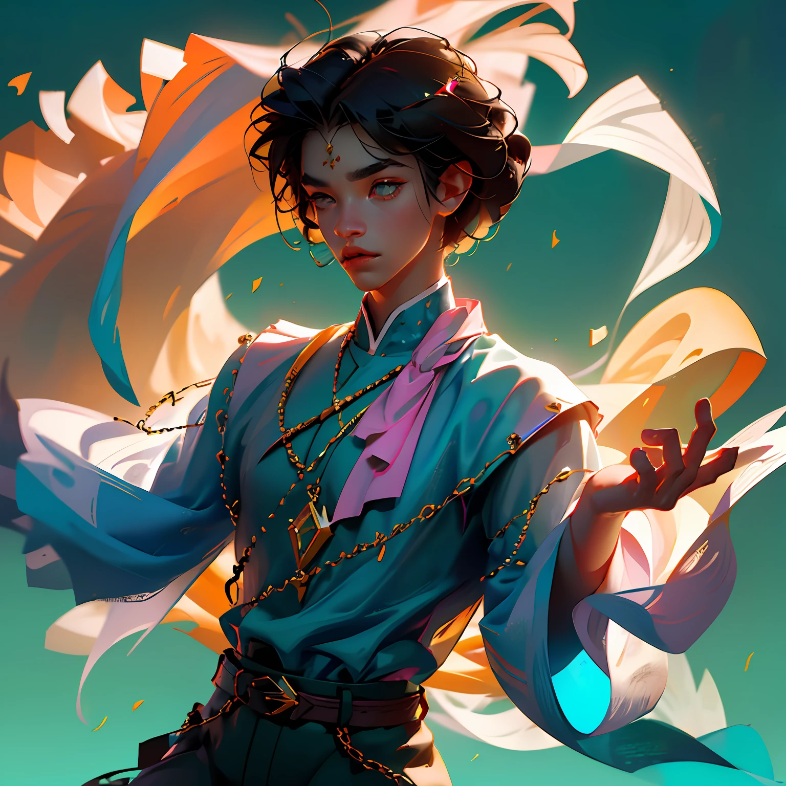 Only Prompt content is available,The language type is zh-CN:
(extremely detailed CG unity 8k wallpaper,masterpiece, best quality),(handsome boy),(youthful vibe, dynamic pose, vibrant colors:1.2), casual clothes, eye-catching hairstyle, stylish accessories, bright background, soft bokeh. --auto