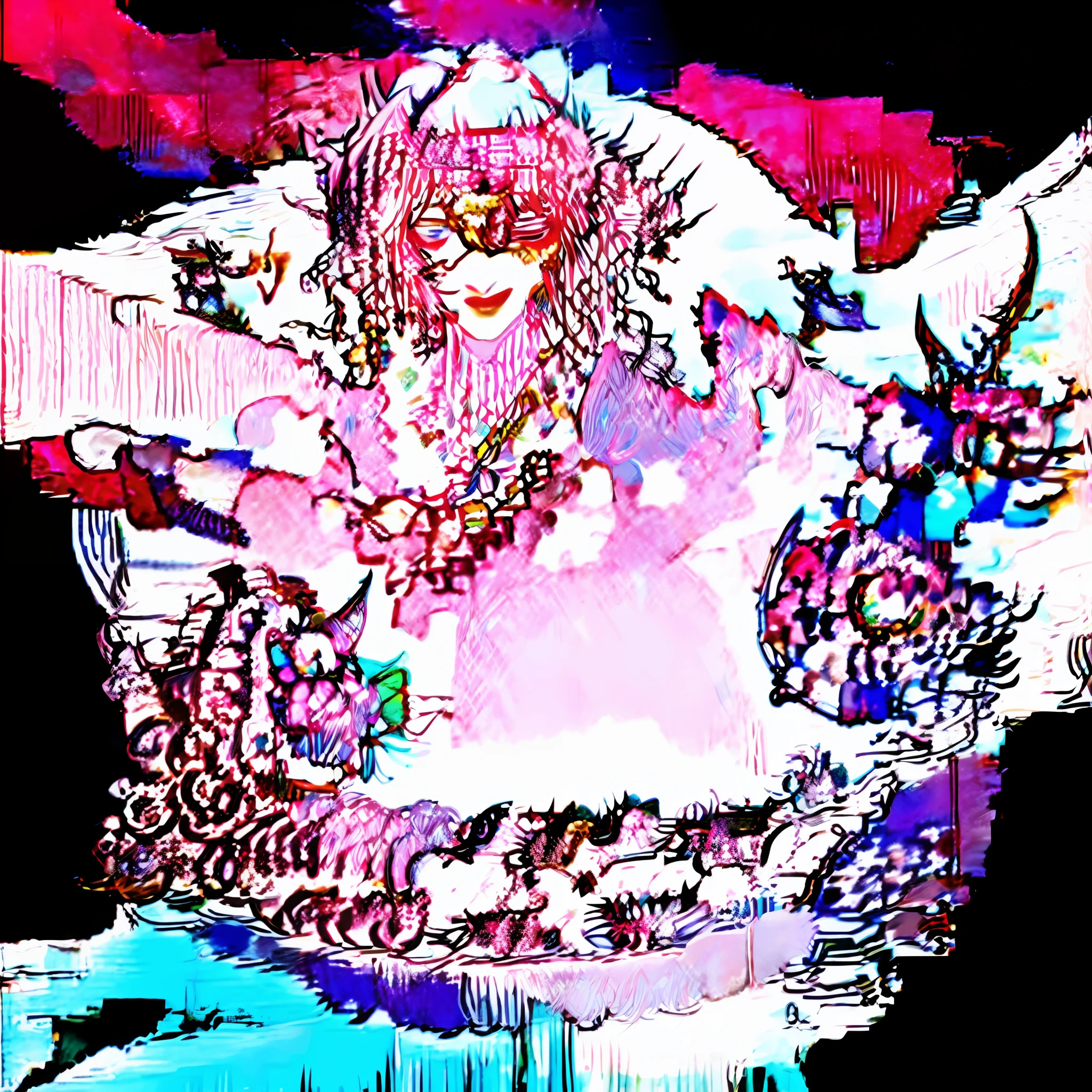 Seven feet tall,Thin waist tied back,Fold your shoulders together,The face resembles Fu powder,The sword eyebrows are closed into the sky, and the forehead is inserted into the sky,A pair of handsome eyes are distinct,The nose is like a jade pillar,The mouth is like Danju,Big ears,Wears a bright silver crown on his head,Two dragon doubao,Top door set with pearls,Radiant,Pheasant tail,Flutter in the back of the head。 Wearing a pink silk flower robe,Insert a gold edge,Take the gold line,Regiment of flowers,The waist is tied with royal blue silk belt,Set with pearls,Embedded treasures,Pink aya pocket rollovers,Pedal a pair of pink silk flying cloud boots,Sabre under the ribs,