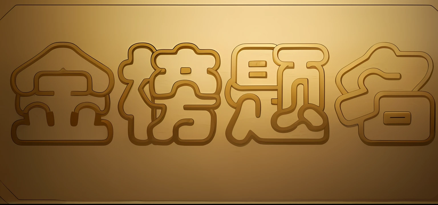 Spaces in characters,Fill with gold coins、3Drenderingof,best qualtiy,Works of masters