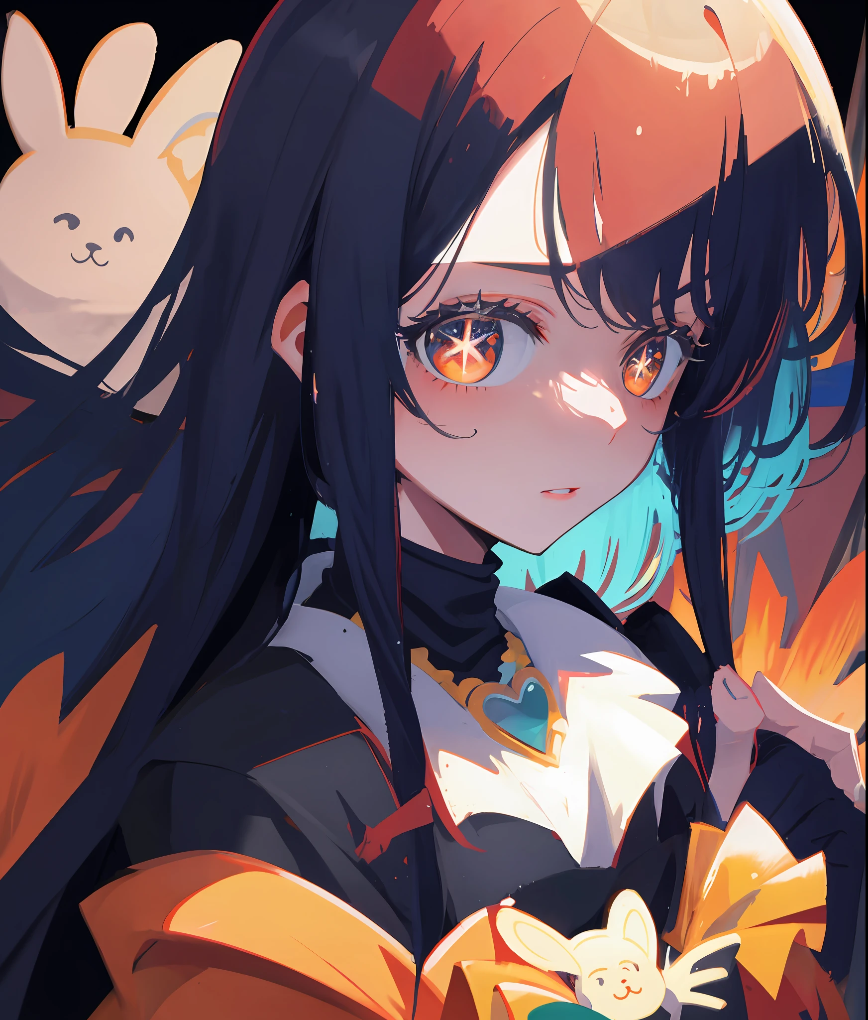 (Flat Color:0.9),(Colorful:1.1),(Masterpiece:1,2), Best Quality, Masterpiece, High Definition, Original, Very Detailed Wallpaper, Viewer's View,,,1girl,Solo,Bunny Girl,Portrait