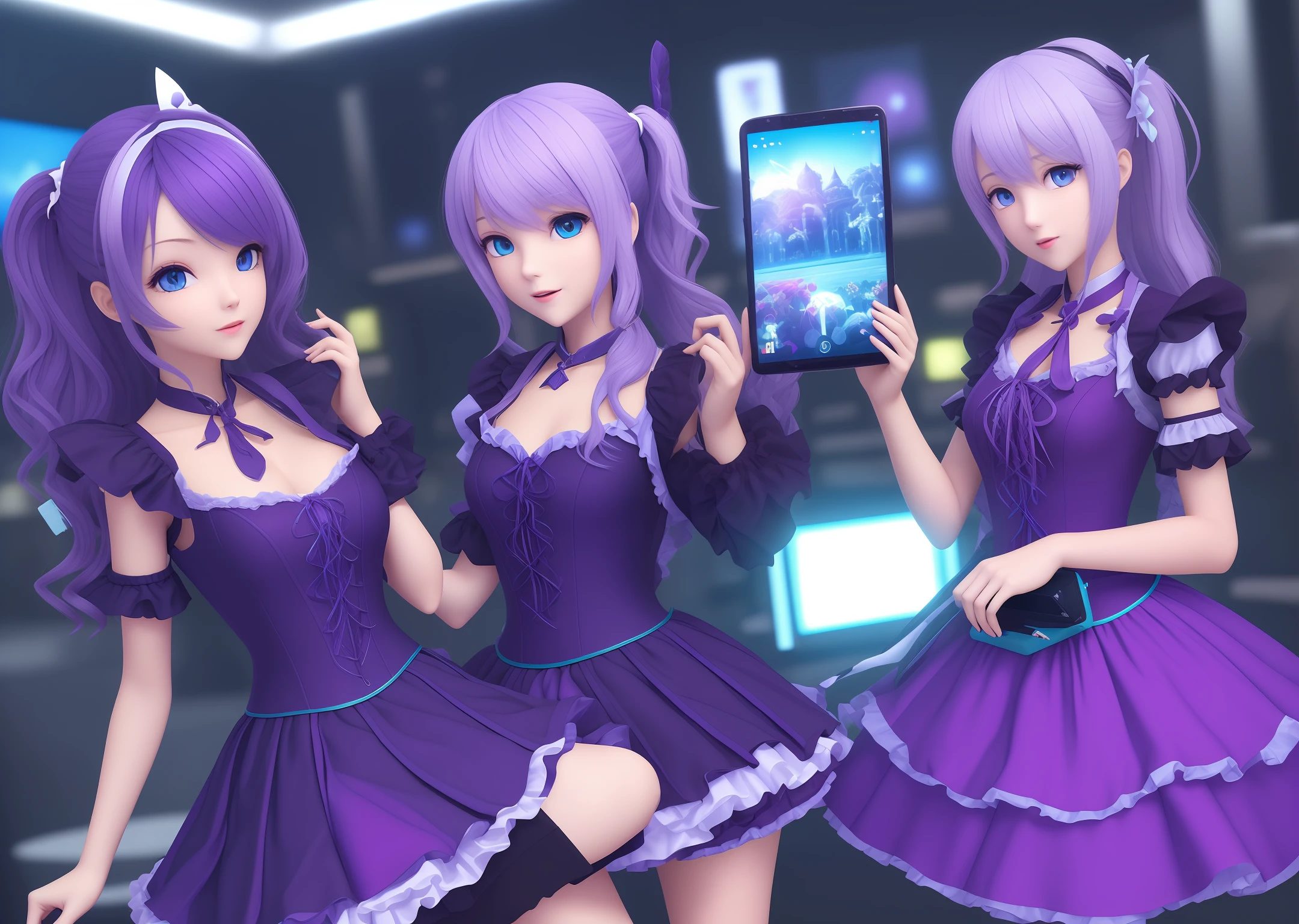 Girly Tech HD Blue-Purple
