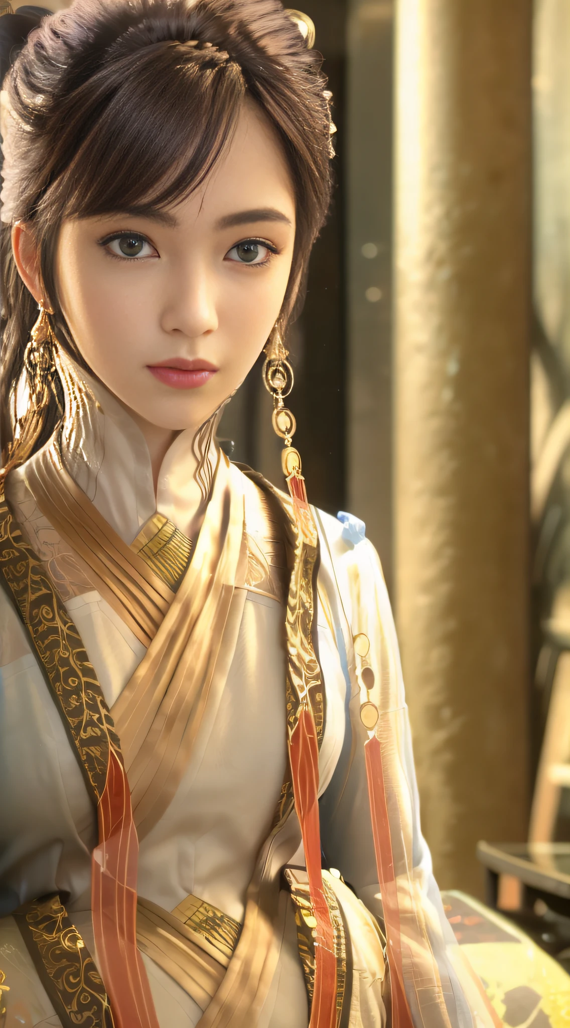Emperor of China,Tang Dynasty era,Majesty,sitting on a dragon chair,Wearing a yellow dragon robe,hyperrealistic 3 d render,Ray traching, NVIDIA RTX, Hyper-Resolution, Unreal 5, Subsurface dispersion, PBR Texture, Post-processing, depth of fields, Maximum clarity and sharpness, Many-Layer Textures, Accurate simulation of light-material interactions, perfectly proportions,rendering by octane,twotonelighting,largeaperture,Low ISO,White balance,trichotomy,8K raw data, (Masterpiece+Best quality+high detal), Marvel at this pose,A true representation of award-winning photography+Reproduce the best visuals, perfect shot, Clear focus, Depth of field。 --auto