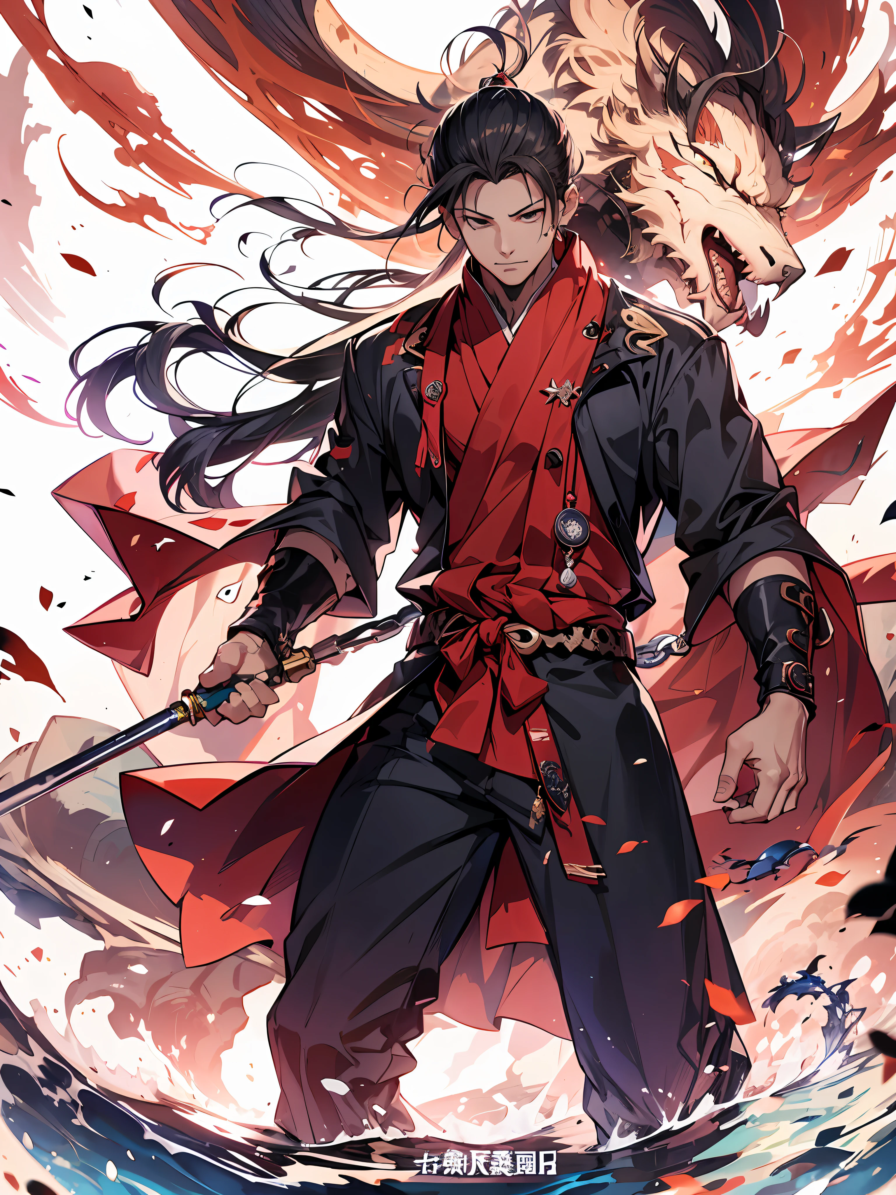 (hoang lap,A high resolution,Hyper-detailing,hdr),Anime a poster,tmasterpiece,best qualtiy,1人,独奏,Full body like,Handsome,young male,Adolescent human male,short detailed hair,Inumaki Tog,Facial tattoos,whaite hair,black toga,casual pants,Keep one's mouth shut,eye closeds,Superpowers,supranatural,Blue flames surround,