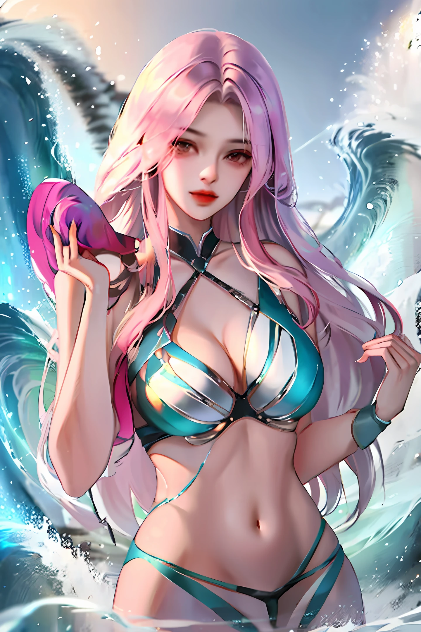 Two-dimensional large breast exposure large wave