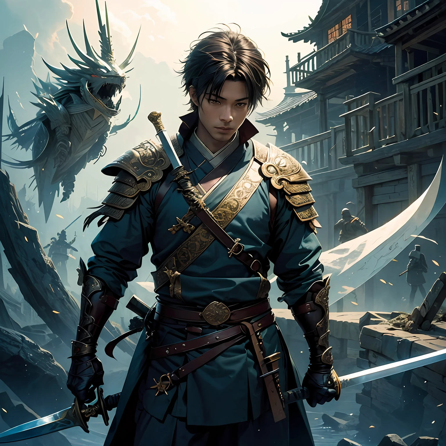 big sword,Sword repair,swordsman,Sword intent,Oriental fantasy,1boy --auto
