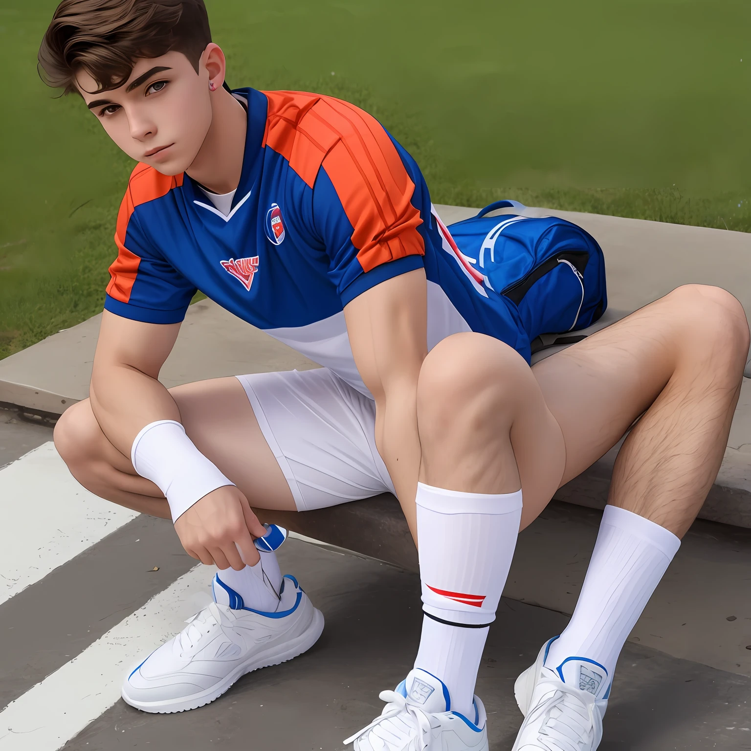 boy,full bodyesbian,18yr old,sport outfit,whitestocking