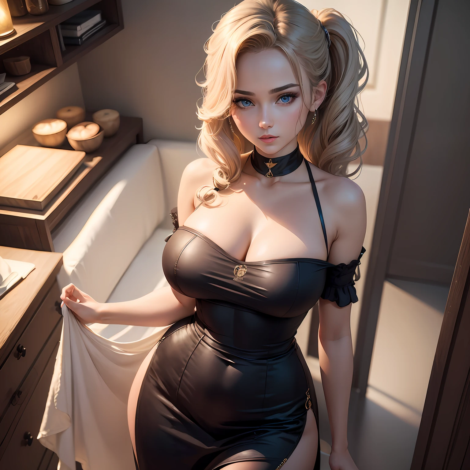 ((Best Quality, 8K, Masterpiece: 1.3)), 1girl, Slim Abs Beauty: 1.3, (Hairstyle Casual, Big Breasts: 1.2), Dress: 1.1, Super Fine Face, Delicate Eyes, Double Eyelids, Home --auto