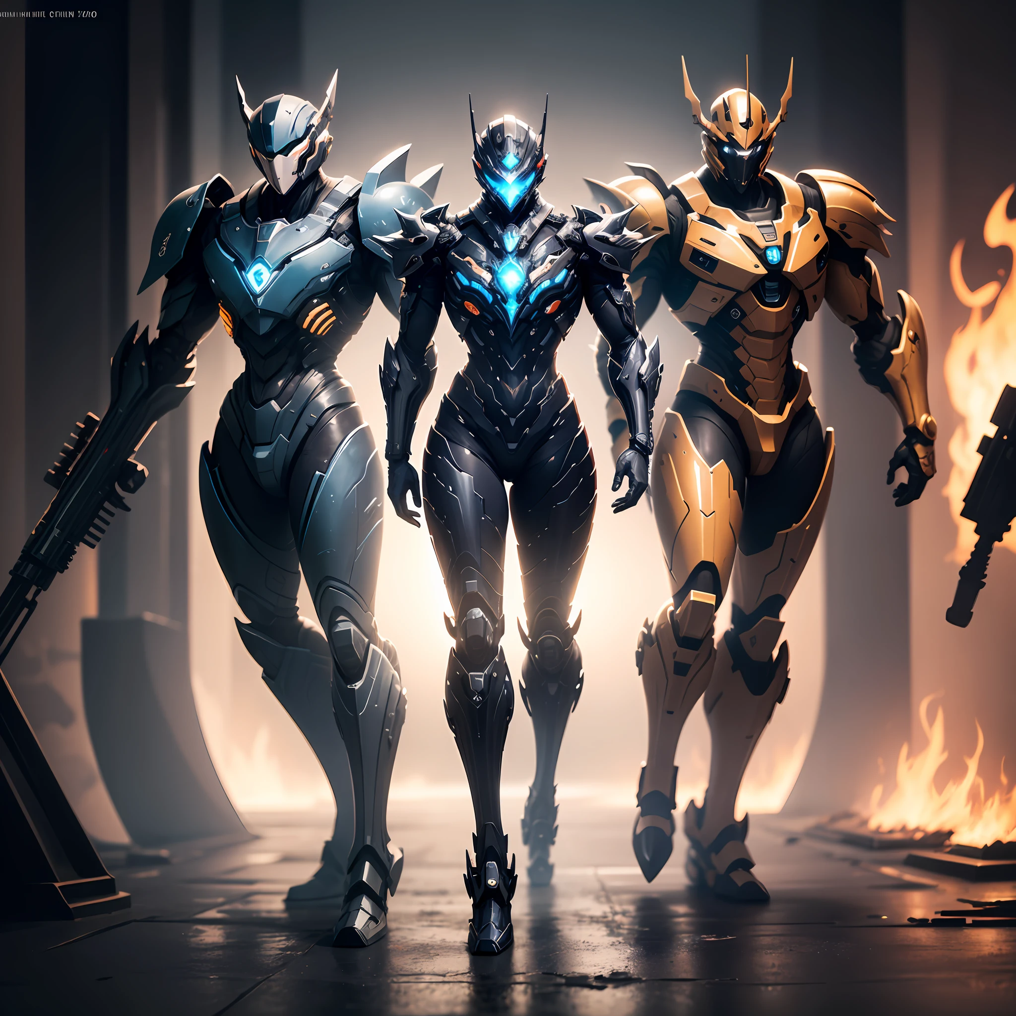 a heavy duty vine shogun mecha booster transparent form of inaros excalibur character in warframe , inspire by tennogen, intricate structure, holding bazooka and warp chronosphere , stylish, black rookie background, Strobe lighthing, sharp focus, high key, Sony ZR film and lens, ISO2000, Octane ray, 8k --ar 9:16 --s 1000 --niji 5 --style expressive --auto