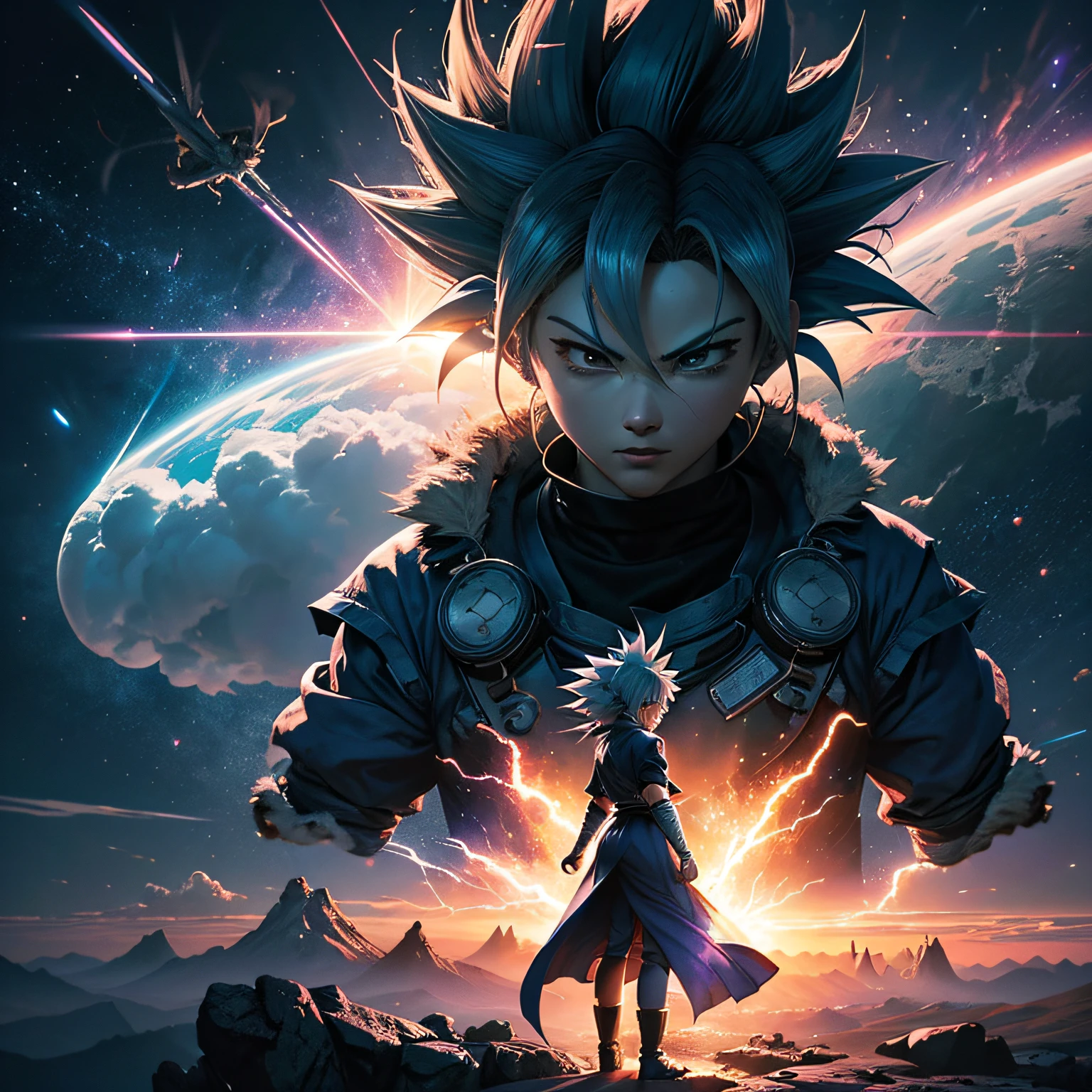 ultra instinct，Epic anime of energy people，4K comic wallpaper，Feel free to do it，anime wallaper，8K anime wallpaper，Anime wallpaper 8K，Anime wallpaper 8K，Character Dragon Ball，Gender female，saiyan，Super Saiyan height definition --auto