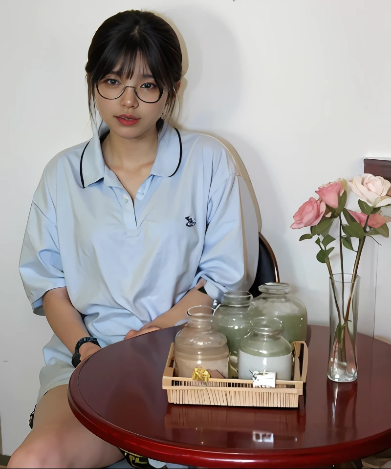 There was a woman sitting at the table,Holding a plate of jars and flowers, mingchen shen, Lu Ji, Eat Zhuoxin, Li Zixin, Qiu Fang, xue han, Wu Liu, jinyiwei, Yun Ling, wenfei ye, lei min, wei wang, xiaofan zhang, feng shu, Zhang Pengzhen, mu pan