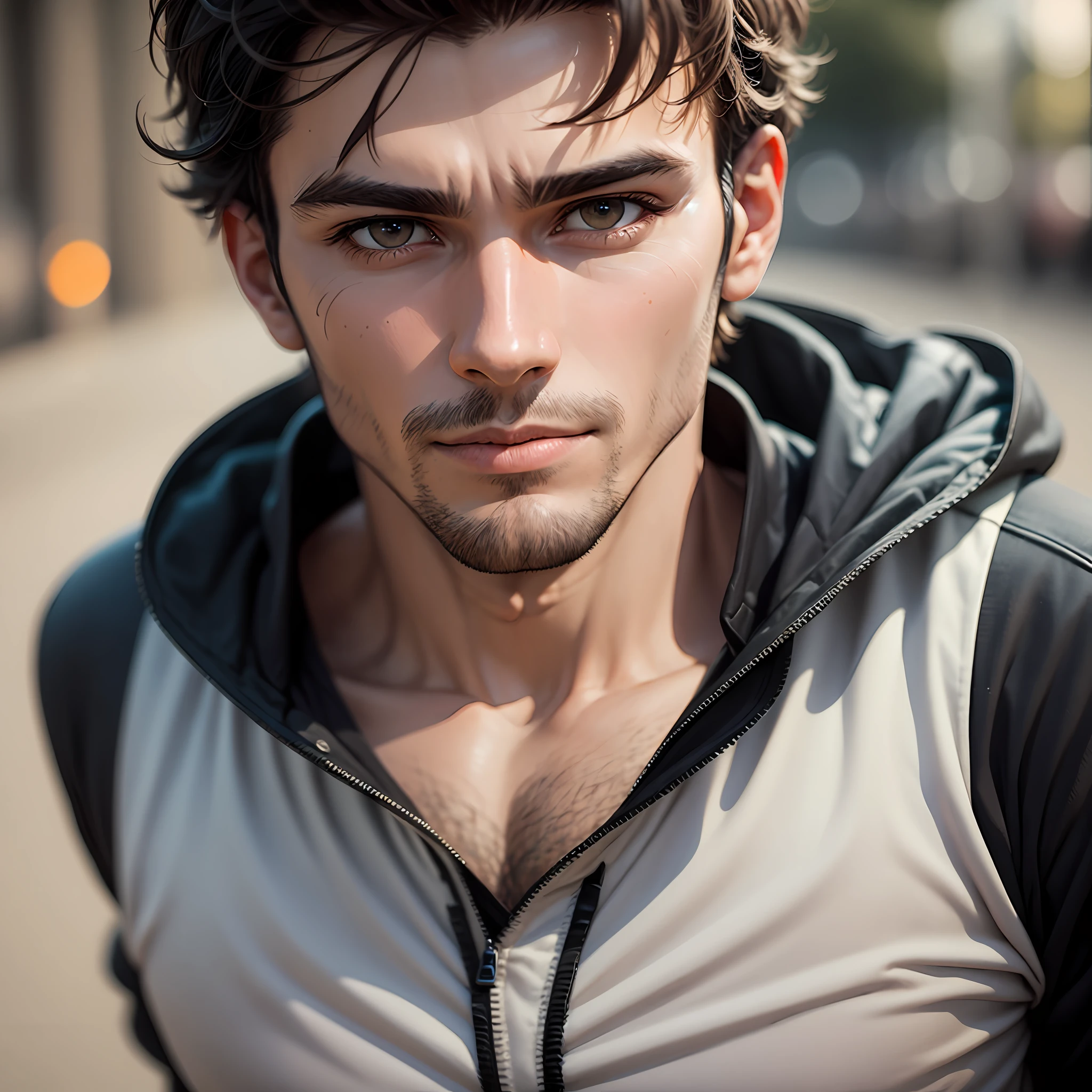 1 Men (um homem), front camera/close-up, foto premiada,(bokeh:0.7), sidelit, (rosto bonito perfeito, roupa casual, hiper detalhado:0.7) --auto