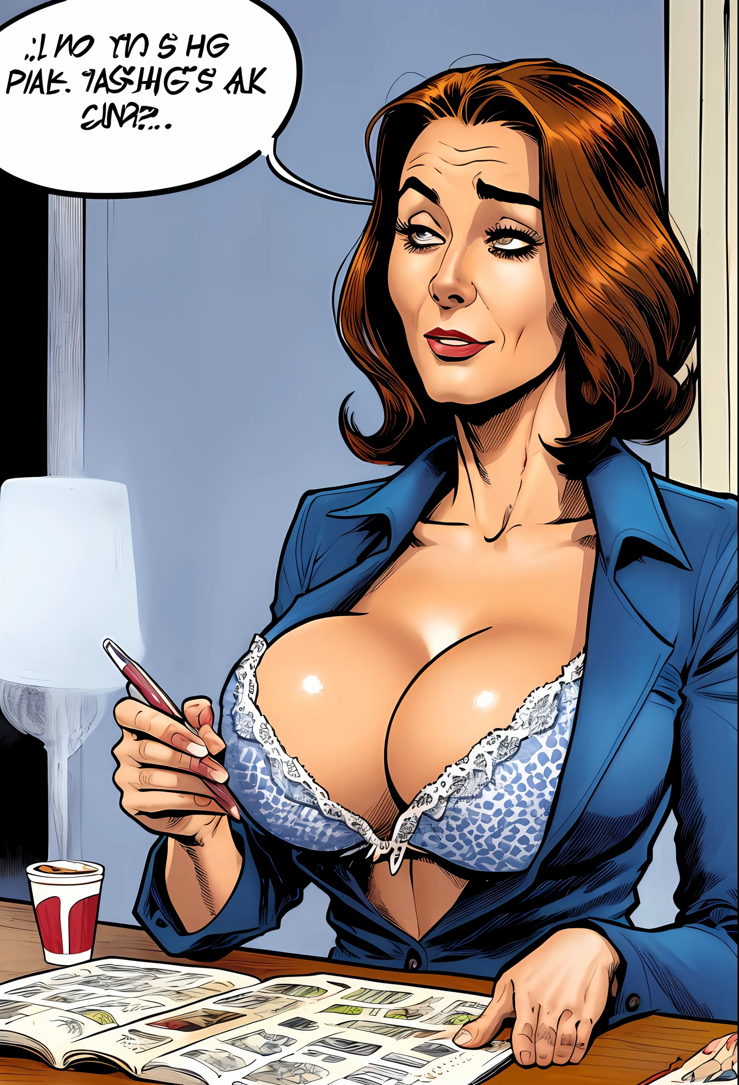 woman,nakeness,Big chest,comic strip