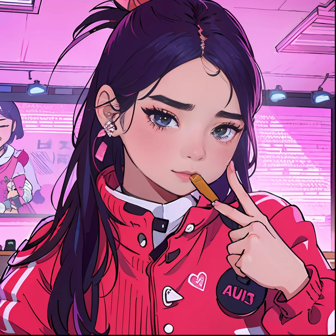 A close-up of a person with a microphone in hand, Bae Suzy, Wan adorable cara coreana, Gongbi, 韓国アイドル, Iu, Jossi de Blackpink, Sha Xi, Parque Roseanne de Blackpink, Jaeyeon Nam, terciopelo rojo, Lee Ji - Eun, Lee Ji-eun, Blackpink Jennie, tzuyu de dos veces
