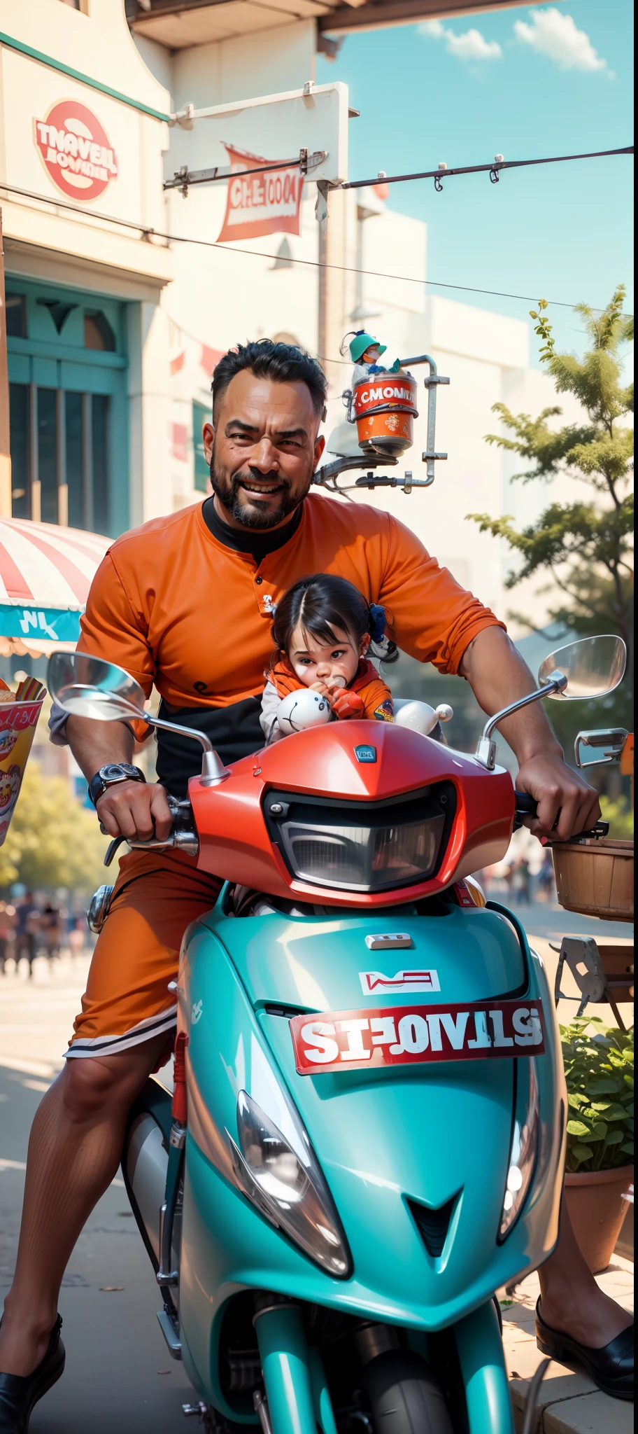 Background big toys shops for kids with carnival