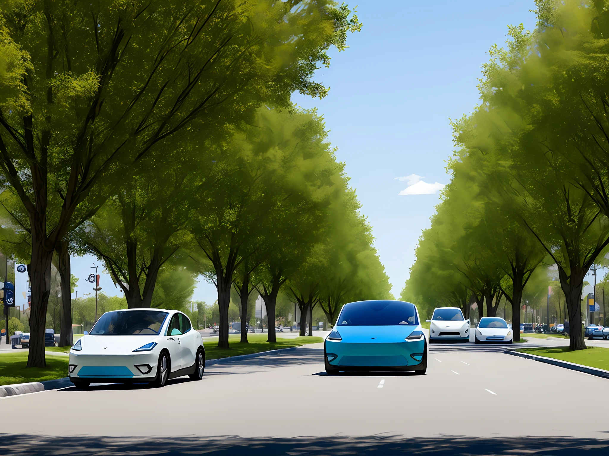 model y boulevard light early summer