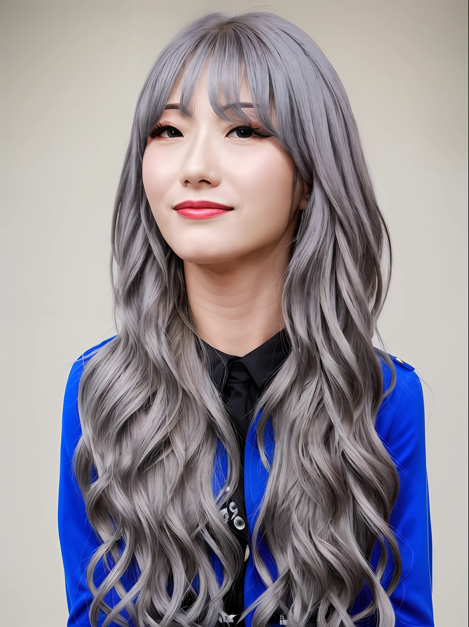 Gray hair beauty