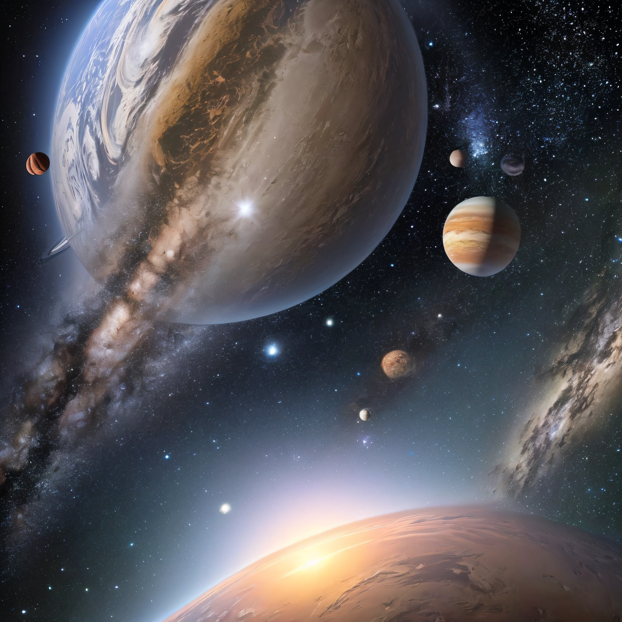 realistic universe, planets in order