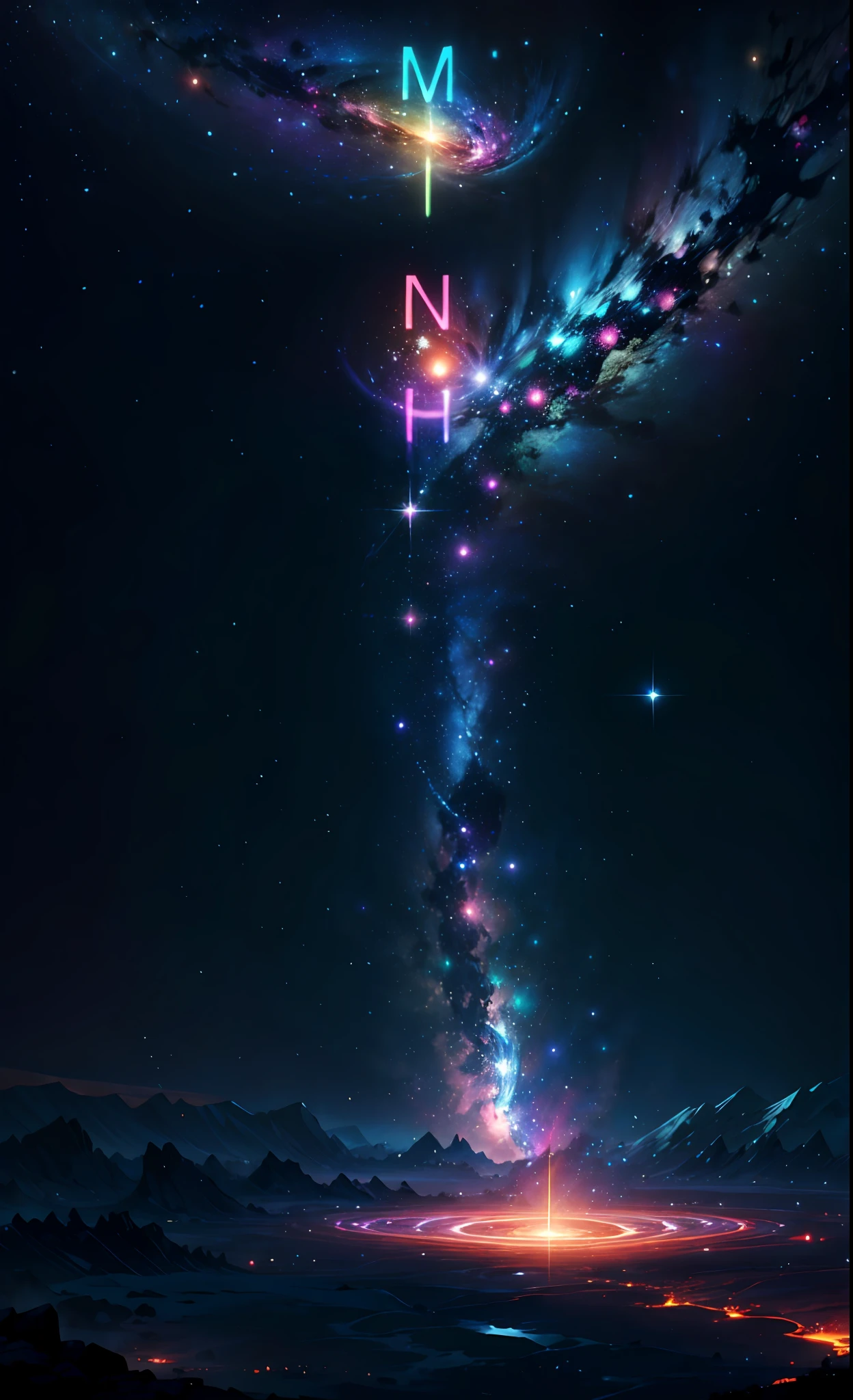 In the vast expanse of the cosmos, a breathtaking image unfolds before your eyes. In the heart of a starry galaxy, vibrant nebulae dance and swirl, their ethereal colors blending and intertwining. The scene is a symphony of cosmic beauty, with tendrils of interstellar dust and gas reaching out into the void. The stars shine with an otherworldly brilliance, illuminating the cosmic tapestry that stretches across the vastness of space. It is a visual feast for the senses, an awe-inspiring glimpse into the wonders of the universe. BREAK,Detailed,Realistic,4k highly detailed digital art,octane render, bioluminescent, BREAK 8K resolution concept art, realism,by Mappa studios,masterpiece,best quality,official art,illustration,ligne claire,(cool_color),perfect composition,absurdres, fantasy,focused,rule of thirds