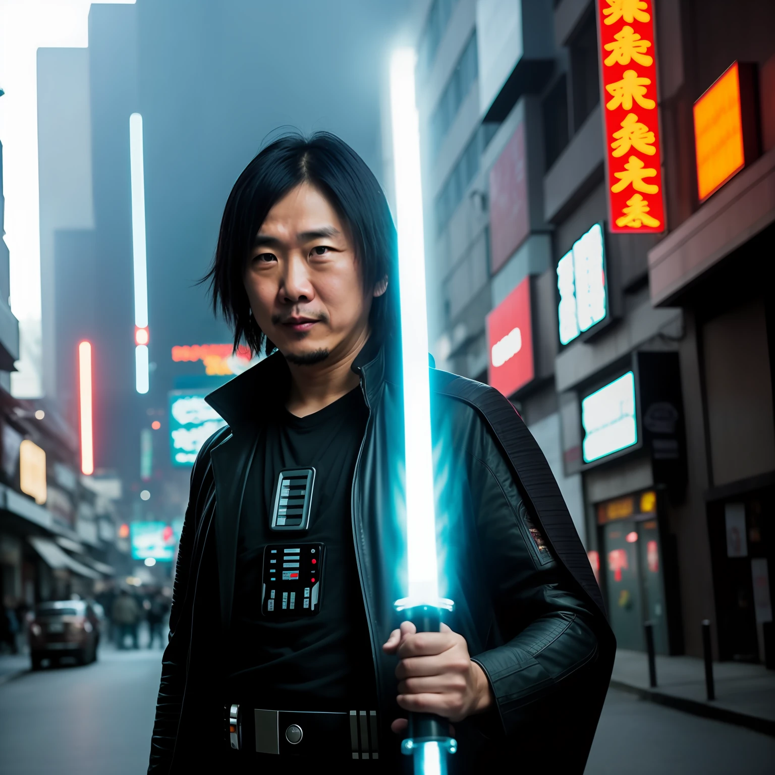 Stephen Chow transforms into a Super Saiyan