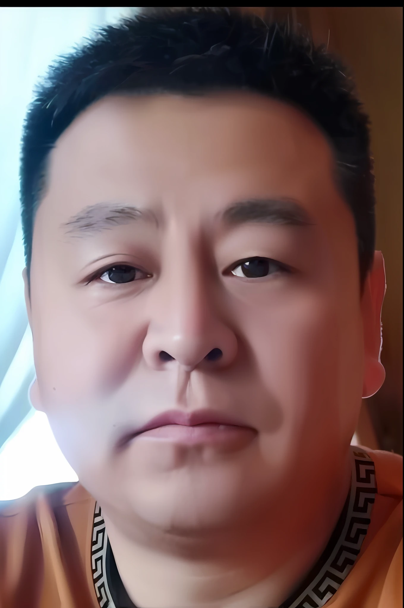 Alafard man looking at the camera in a tie and orange shirt, huifeng huang, zeng fanzh, xintong chen, 4 0 years old man, jama jurabaev, Wang Qichao, kakar cheung, xiaofan zhang, Zhang Pengzhen, phong yintion j - jiang geping, author li zhang
