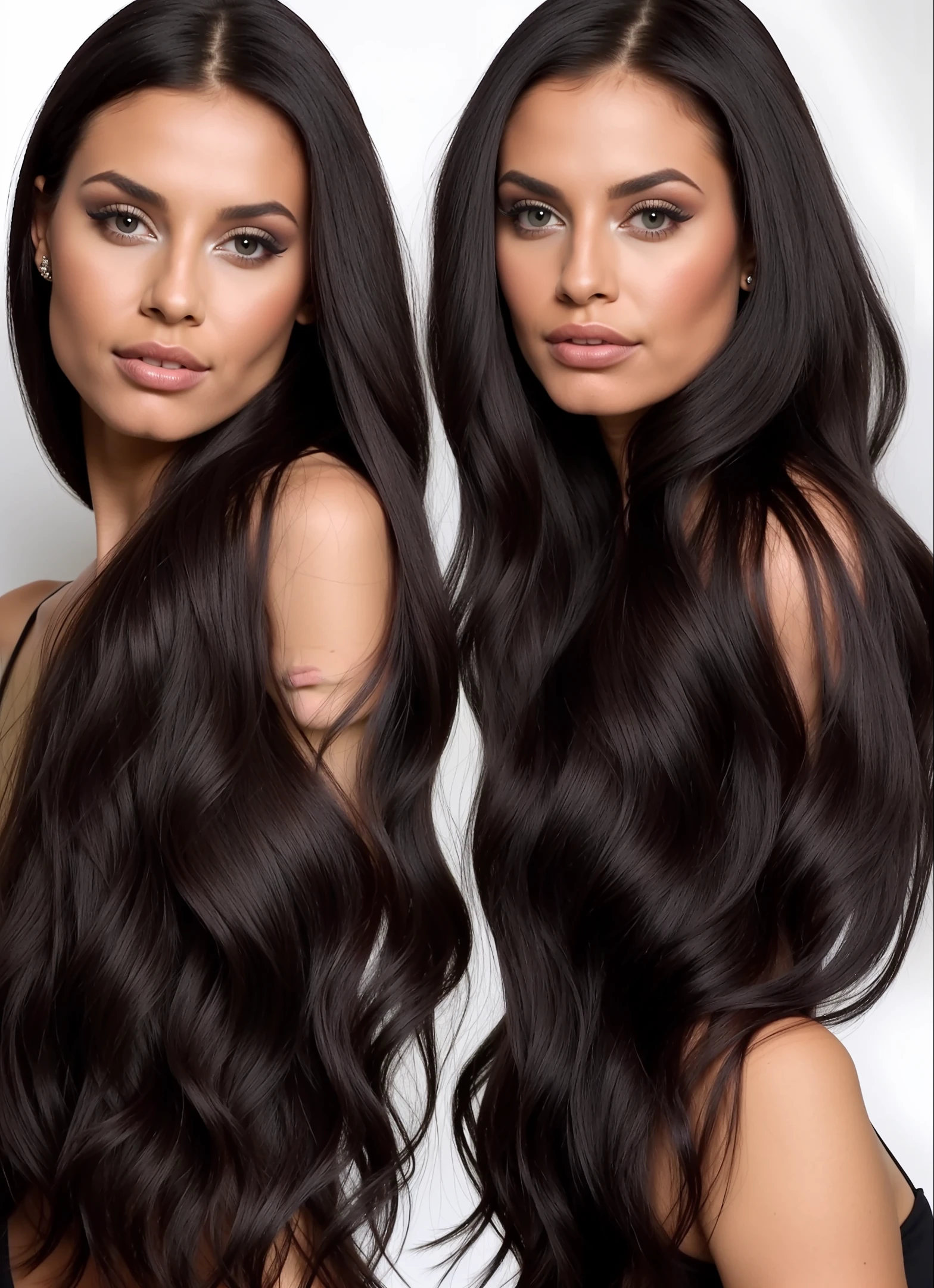 Beautuful Women，blacksilk，stocklings，whaite hair