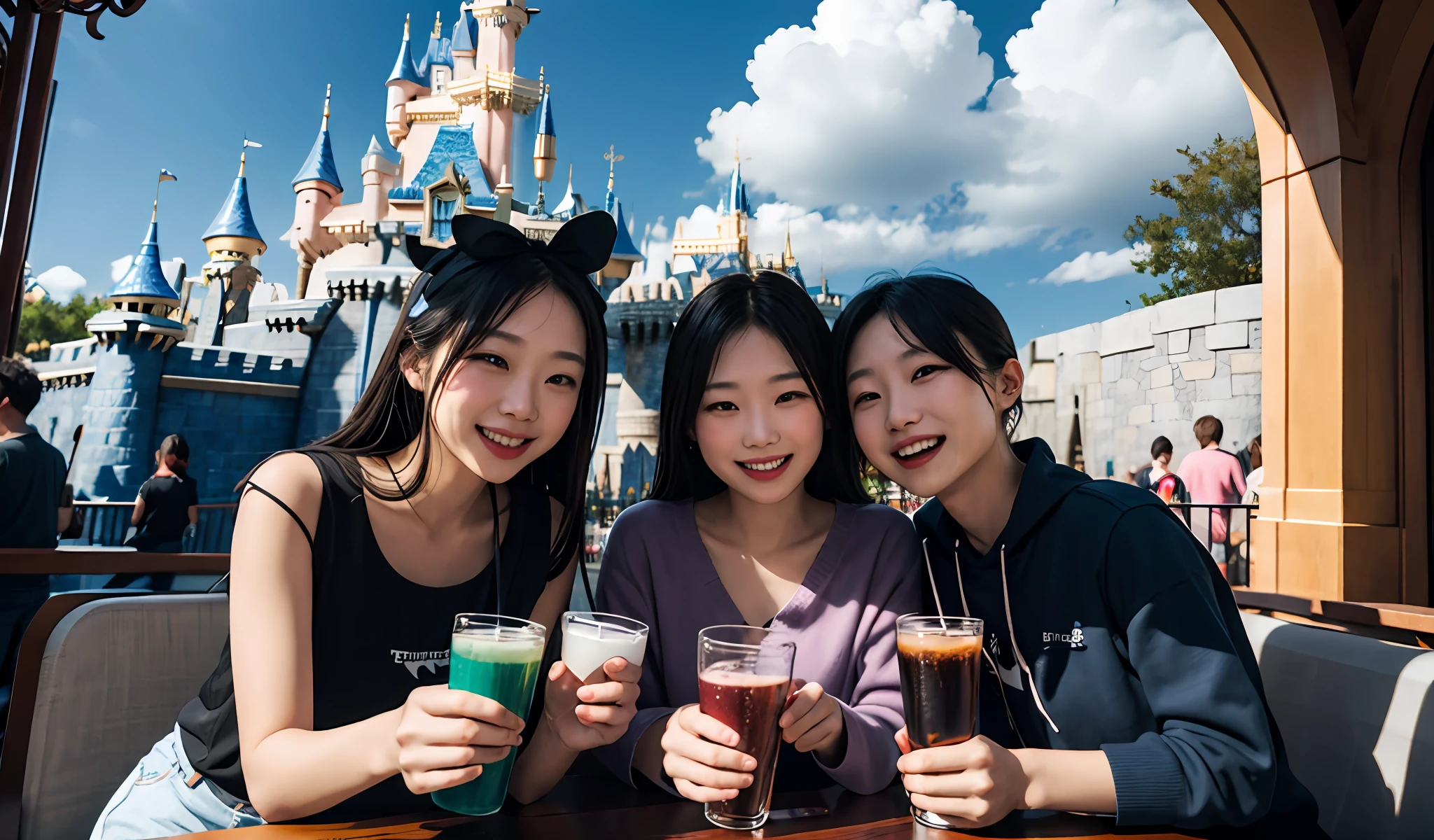 Inside Disneyland、3 company colleagues、