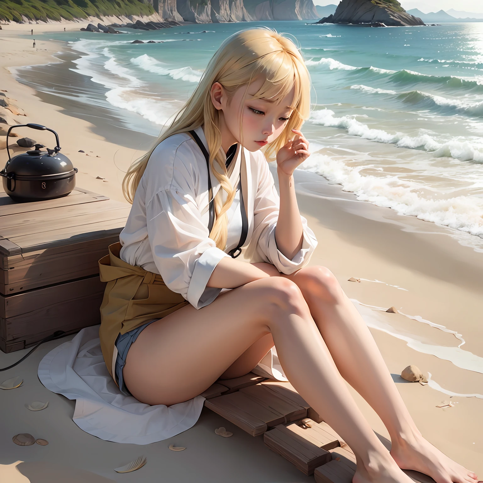 blond,seaside,比基尼,woman --auto