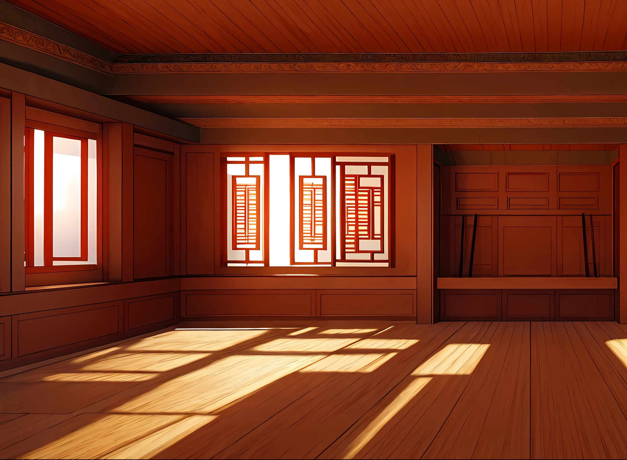 Masterpiece, best quality, ancient Chinese interior scene, sunlight, white