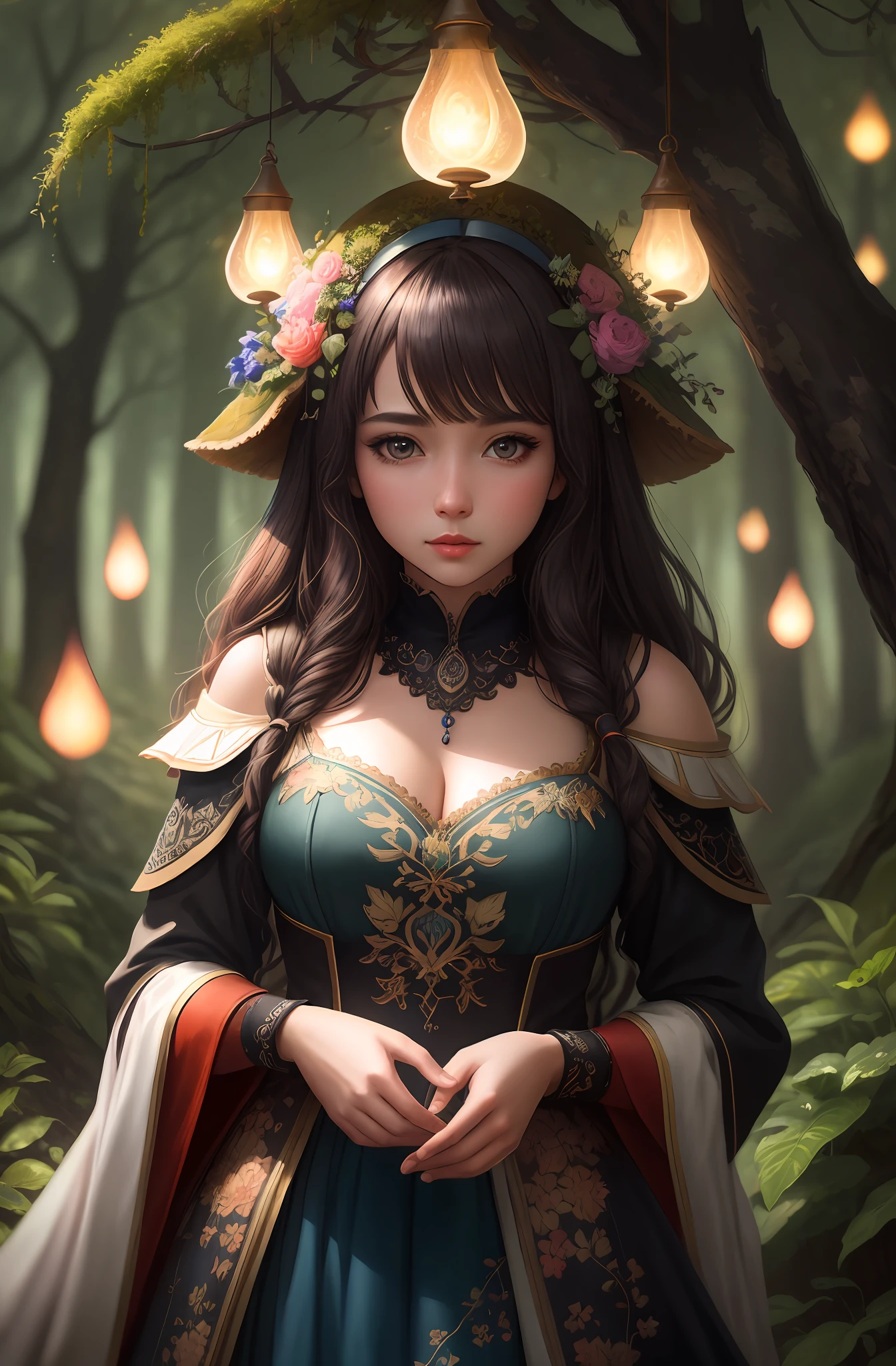 masterpiece, best quality, high quality,extremely detailed CG unity 8k wallpaper, An enchanting and dreamy scene of a fantasy forest, with towering trees, glowing mushrooms, and hidden fairy glens, creating a sense of mystique and enchantment, artstation, digital illustration, intricate, trending, pastel colors, oil paiting, award winning photography, Bokeh, Depth of Field, HDR, bloom, Chromatic Aberration ,Photorealistic,extremely detailed, trending on artstation, trending on CGsociety, Intricate, High Detail, dramatic, art by midjourney