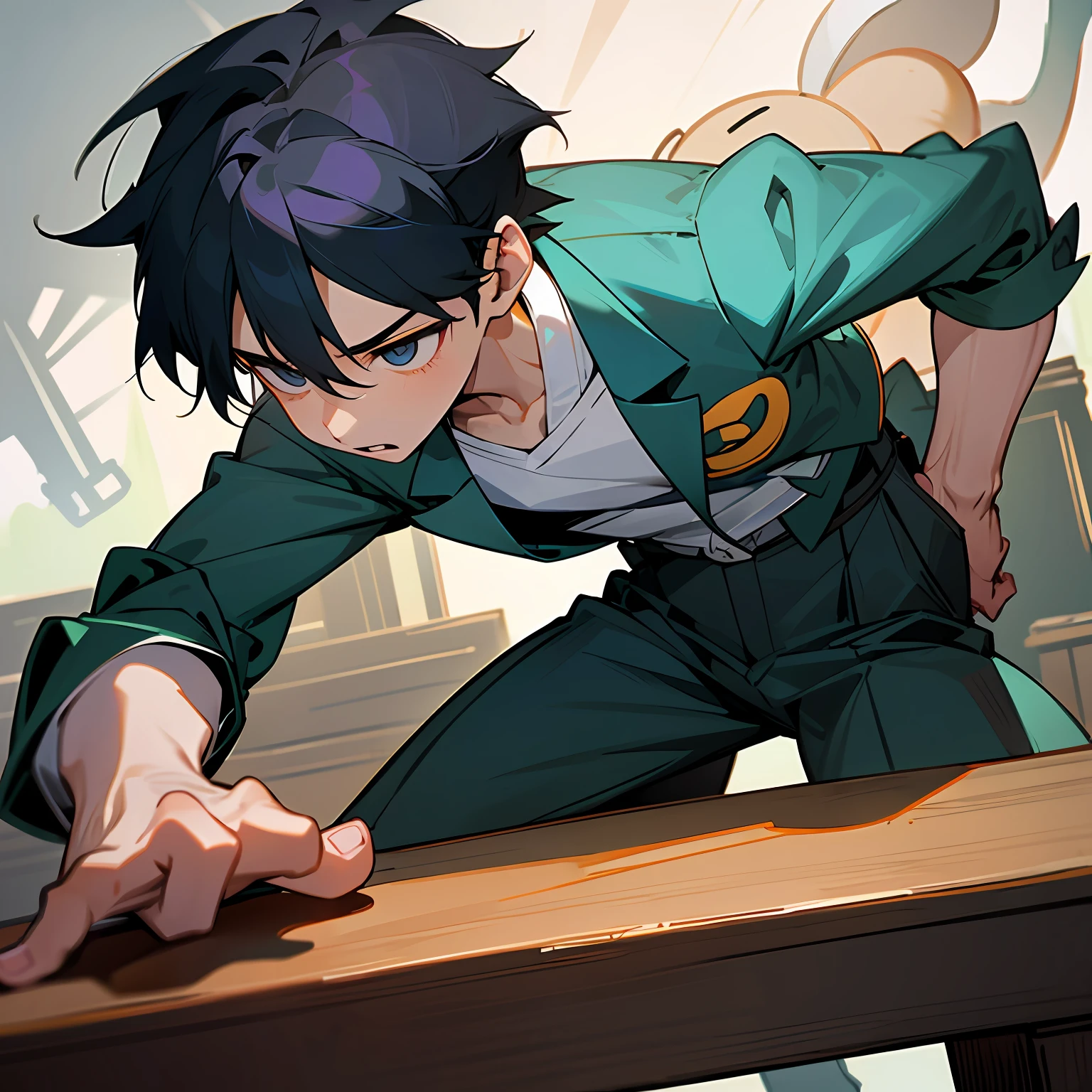 The boy pounced at once,He pressed him face down on the table,The lower body naturally saggs,The crotch of the trousers outlines a pronounced rounded protrusion,He directly pulled down all the boy's pants,Get to the point,
Then grabbed Peng's point with a dead hand。 --auto