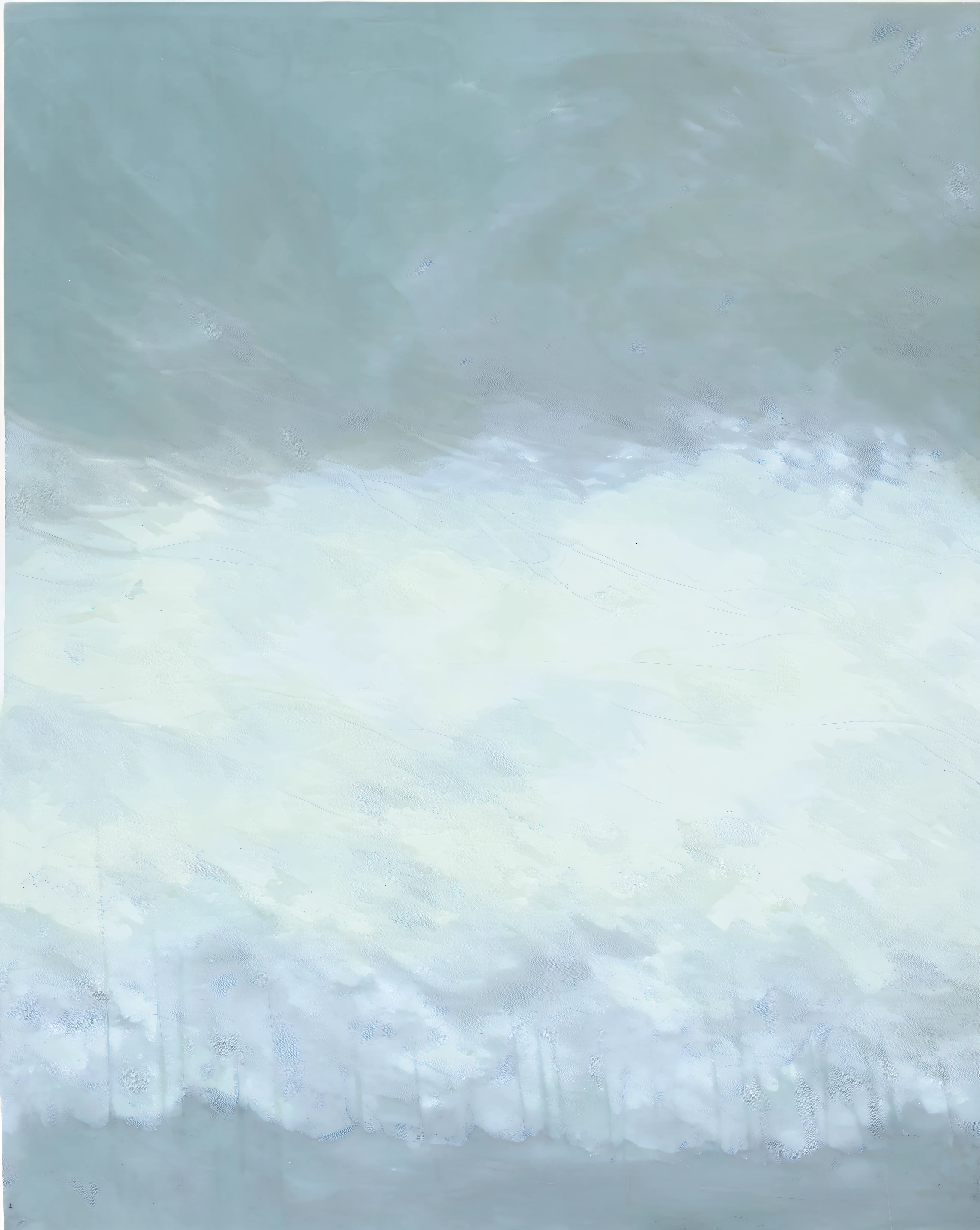 pintura de um homem montando uma prancha de surf em uma onda no oceano, pintura de nevoeiro branco, (nevoeiro), pale blue fog, nevoeiro cinzento, nevoeiro branco, soft mist, by Grytė Pintukaitė, Neto de Benjamin, mistborn, thick mist, com nevoeiro, Floresta cinzenta no fundo, Fog and mist, Neblina nebulosa, light gray mist