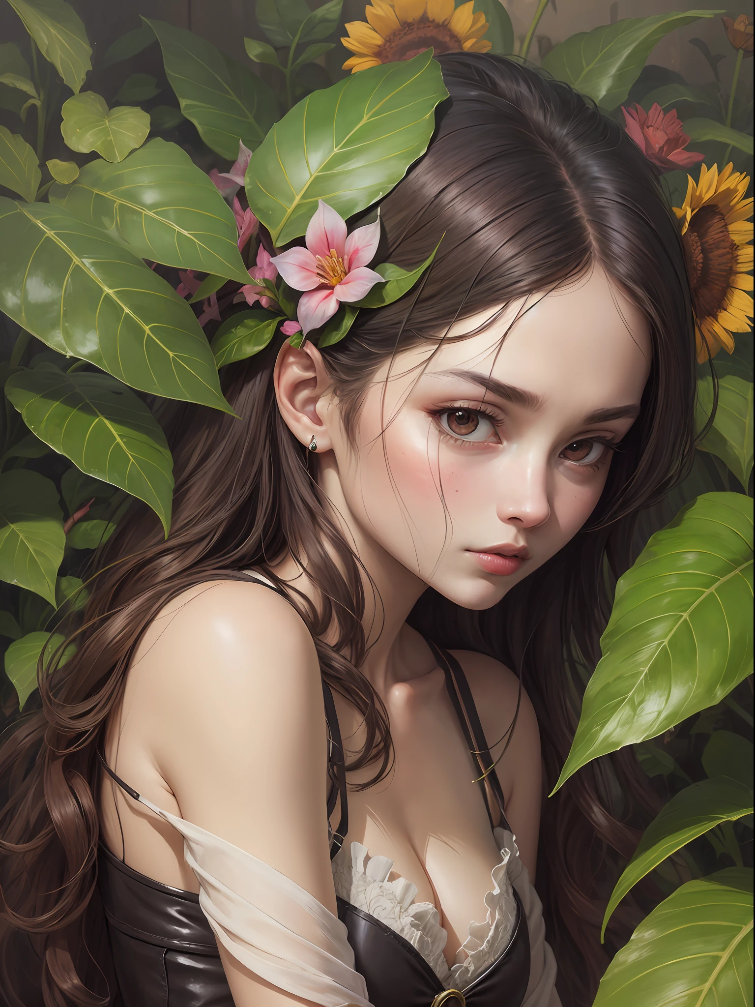 Absurd, ultra-detailed, high quality, masterpiece, Gloxinia plant , art detail painting