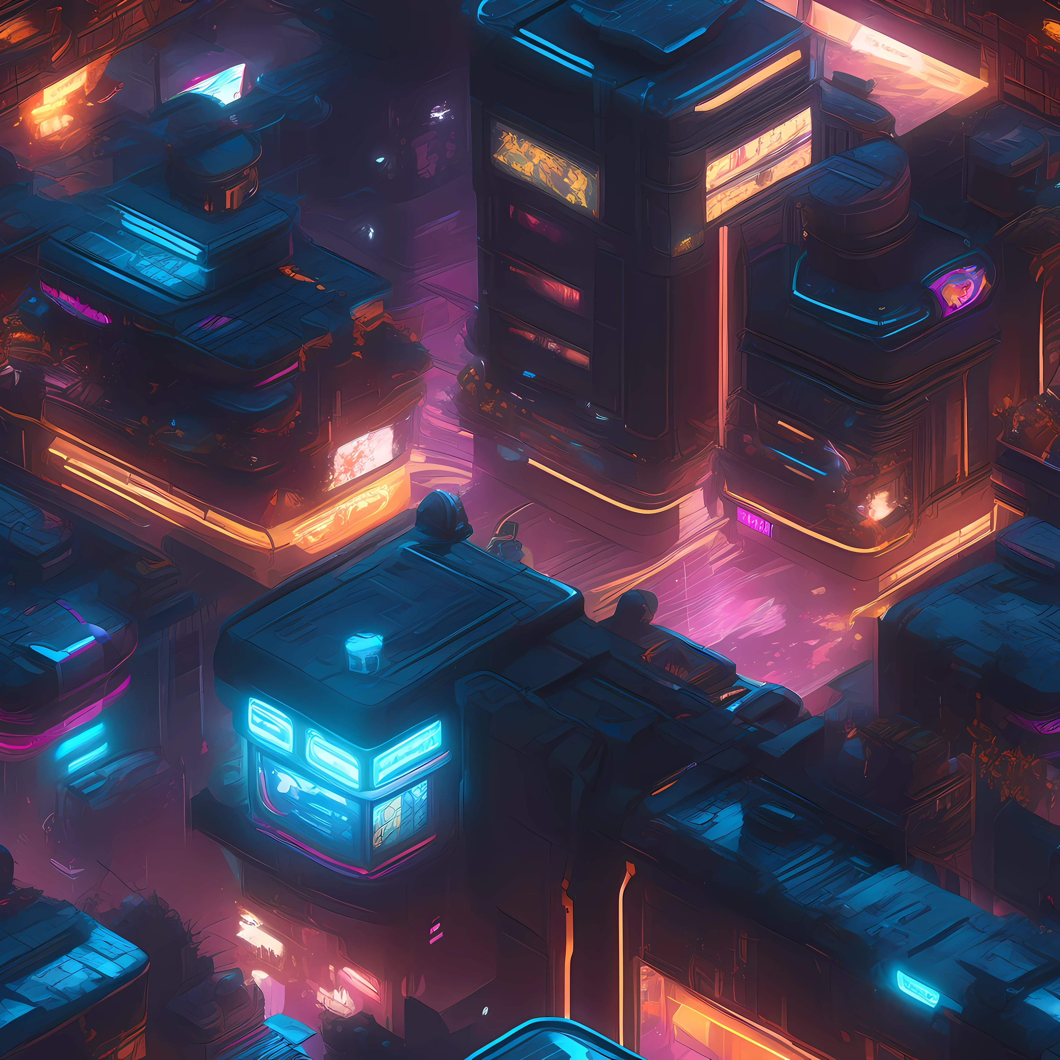 (extremely detailed CG unity 8k wallpaper,masterpiece, best quality, ultra-detailed),(best illumination, best shadow, an extremely delicate and beautiful),floating,video game theme,cyberpunk,tense atmosphere,mysterious cityscape,high-rise buildings and neon lights,sci-fi technology, action-packed gameplay, epic boss battles.